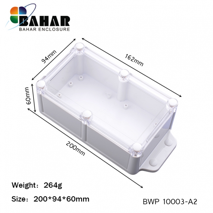 BWP 10003 (IP68 Waterproof ABS Enclosure, Dustproof Junction Box, Outdoor Electronic Housing)