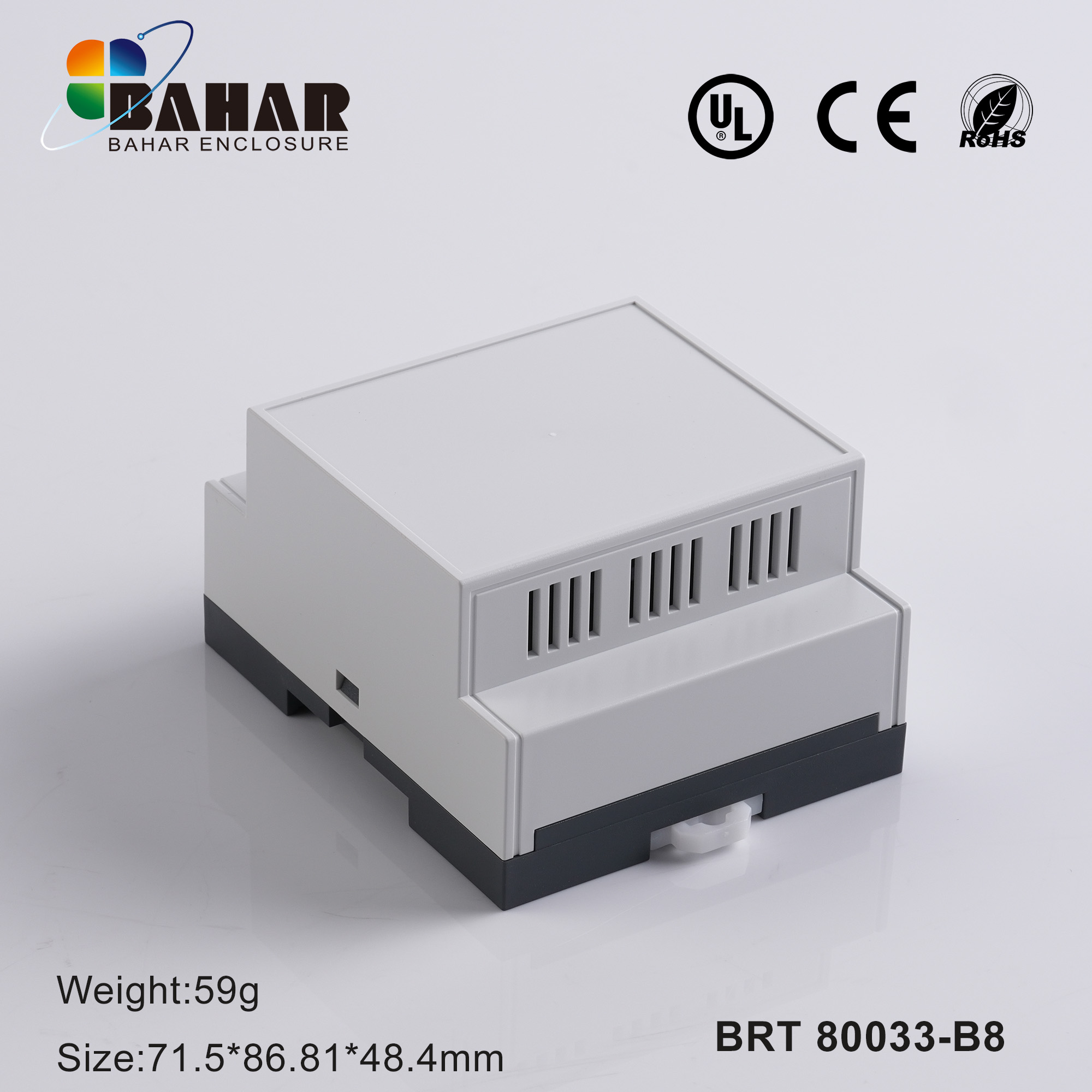 BRT 80033 (Industrial Control Enclosure, Fire-Resistant Plastic Housing (POM/PC945), Junction/Control Box)