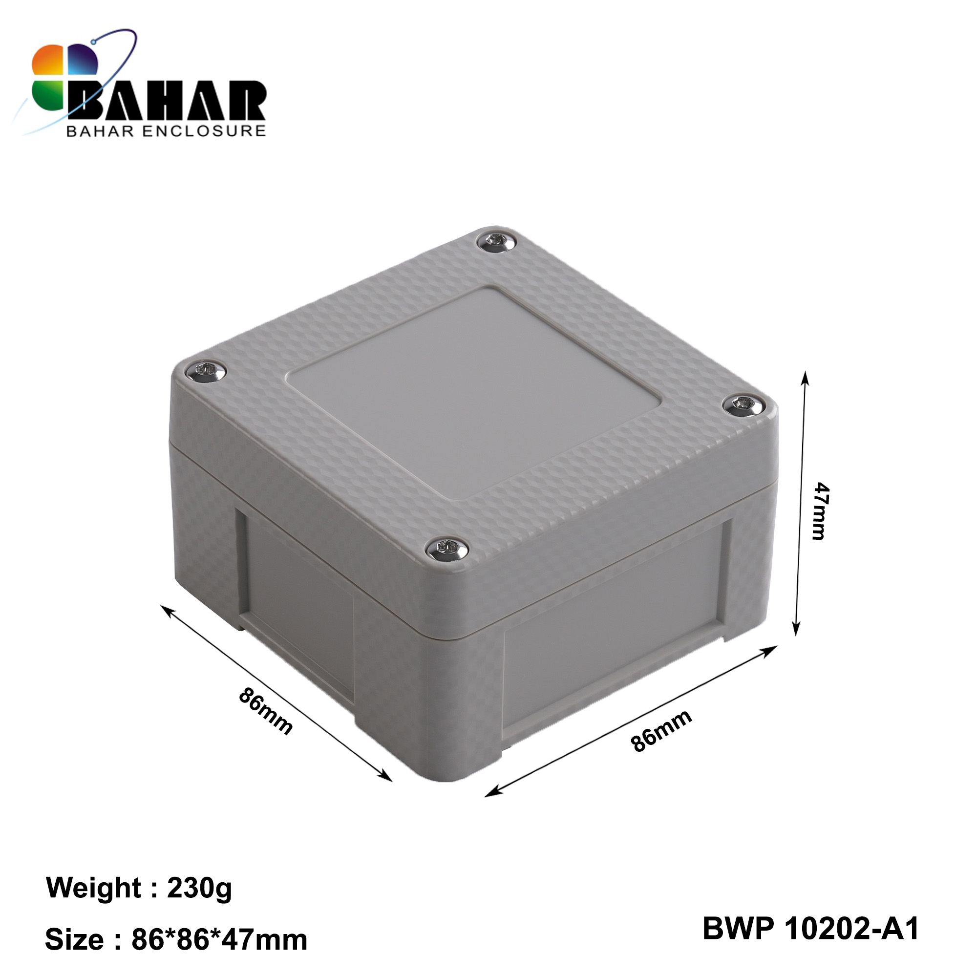 BWP 10202-A (IP68 Waterproof ABS Enclosure, Dustproof Junction Box, Outdoor Electronic Housing)