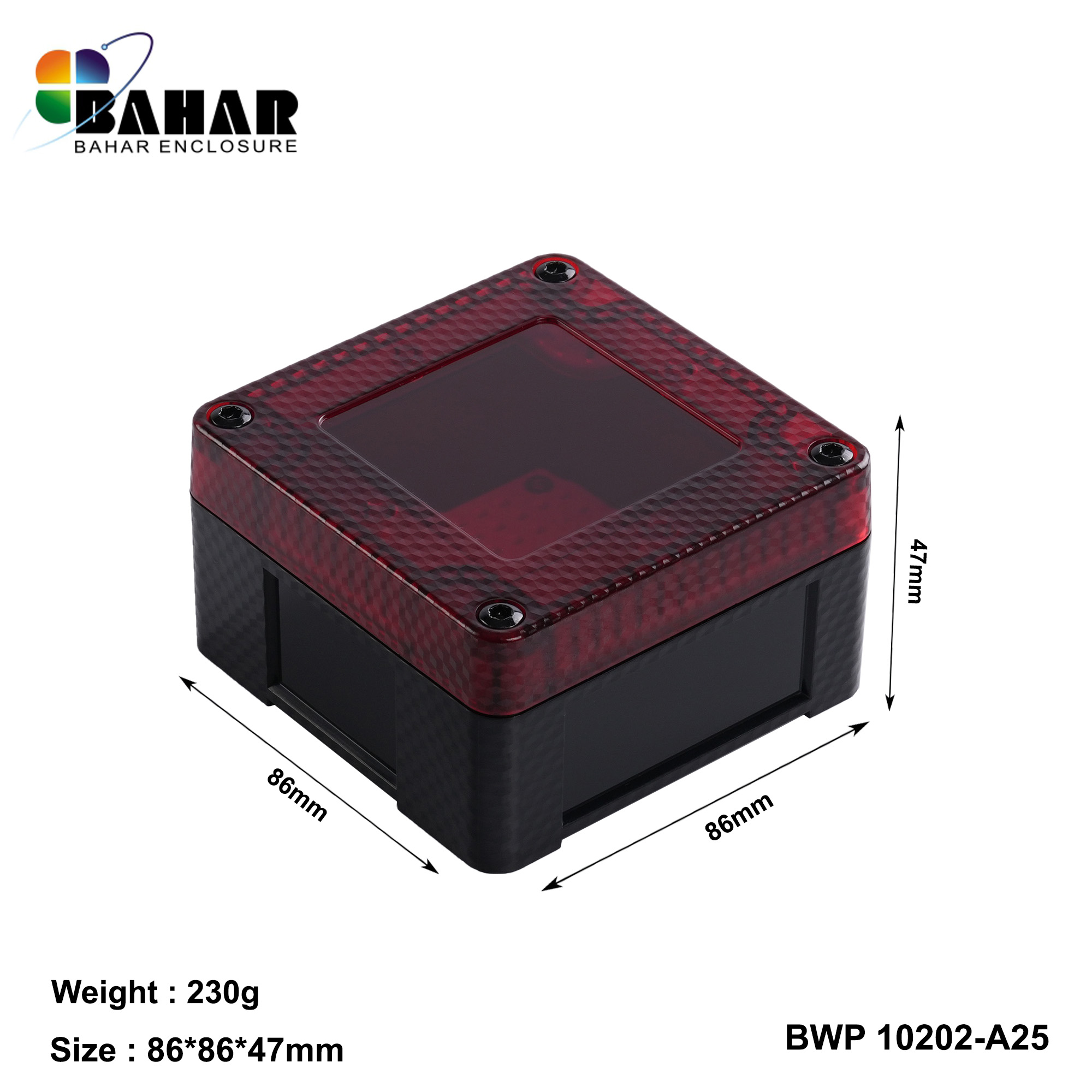 BWP 10202-A (IP68 Waterproof ABS Enclosure, Dustproof Junction Box, Outdoor Electronic Housing)