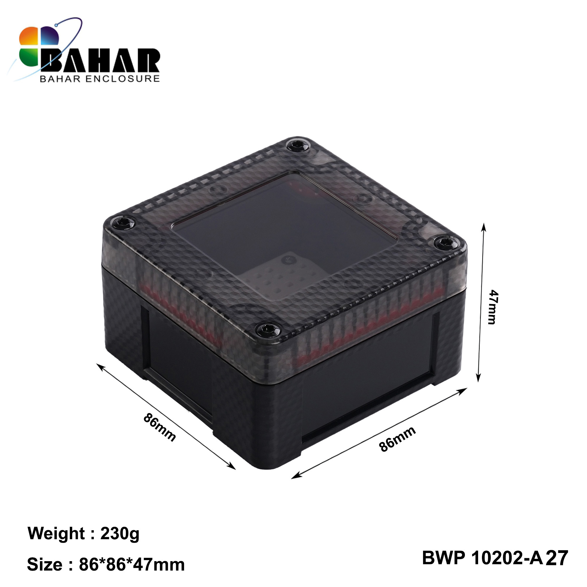 BWP 10202-A (IP68 Waterproof ABS Enclosure, Dustproof Junction Box, Outdoor Electronic Housing)