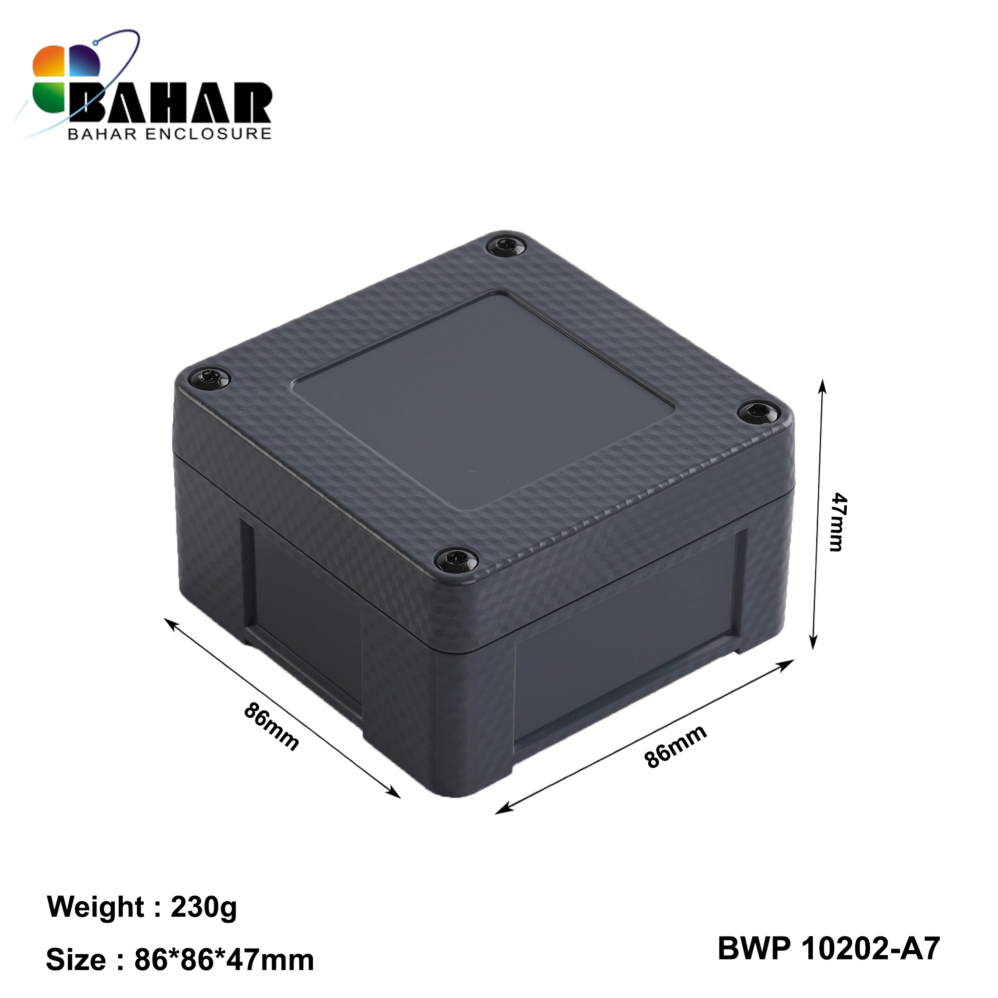 BWP 10202-A (IP68 Waterproof ABS Enclosure, Dustproof Junction Box, Outdoor Electronic Housing)