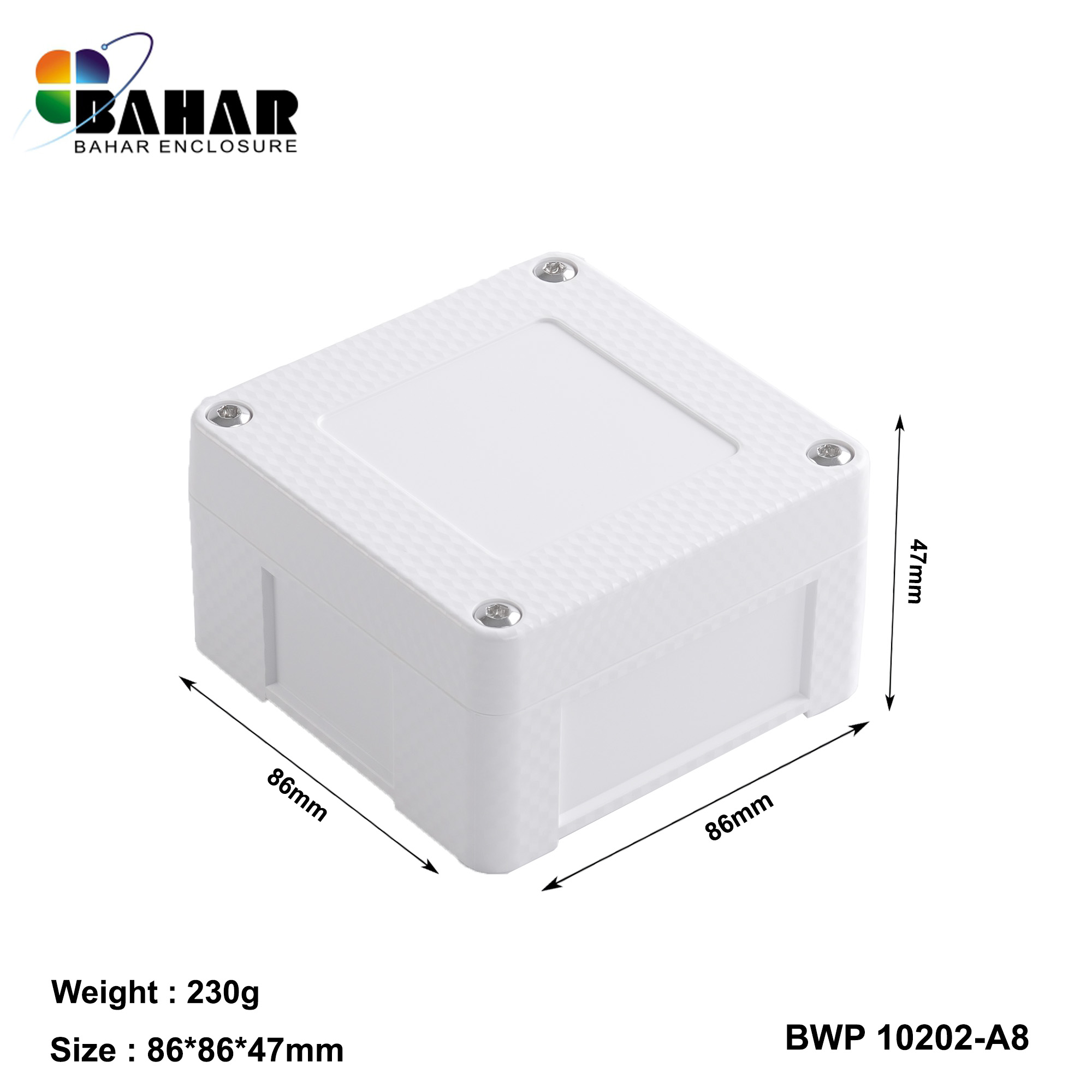 BWP 10202-A (IP68 Waterproof ABS Enclosure, Dustproof Junction Box, Outdoor Electronic Housing)