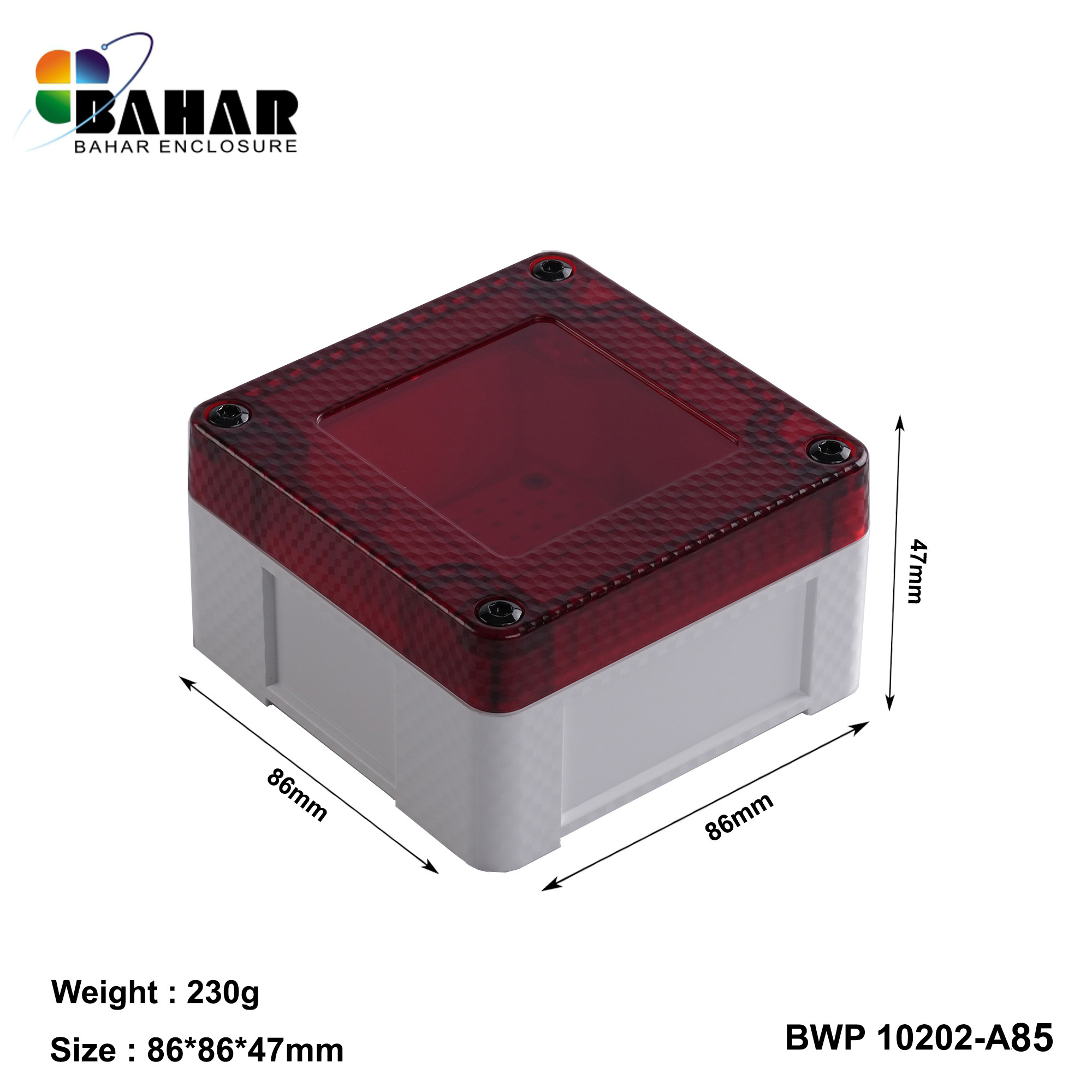BWP 10202-A (IP68 Waterproof ABS Enclosure, Dustproof Junction Box, Outdoor Electronic Housing)