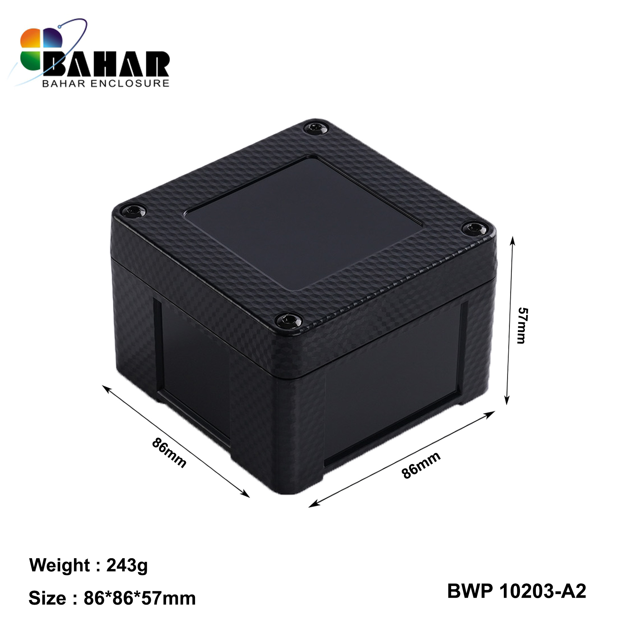 BWP 10203-A (IP68 Waterproof ABS Enclosure, Dustproof Junction Box, Outdoor Electronic Housing)
