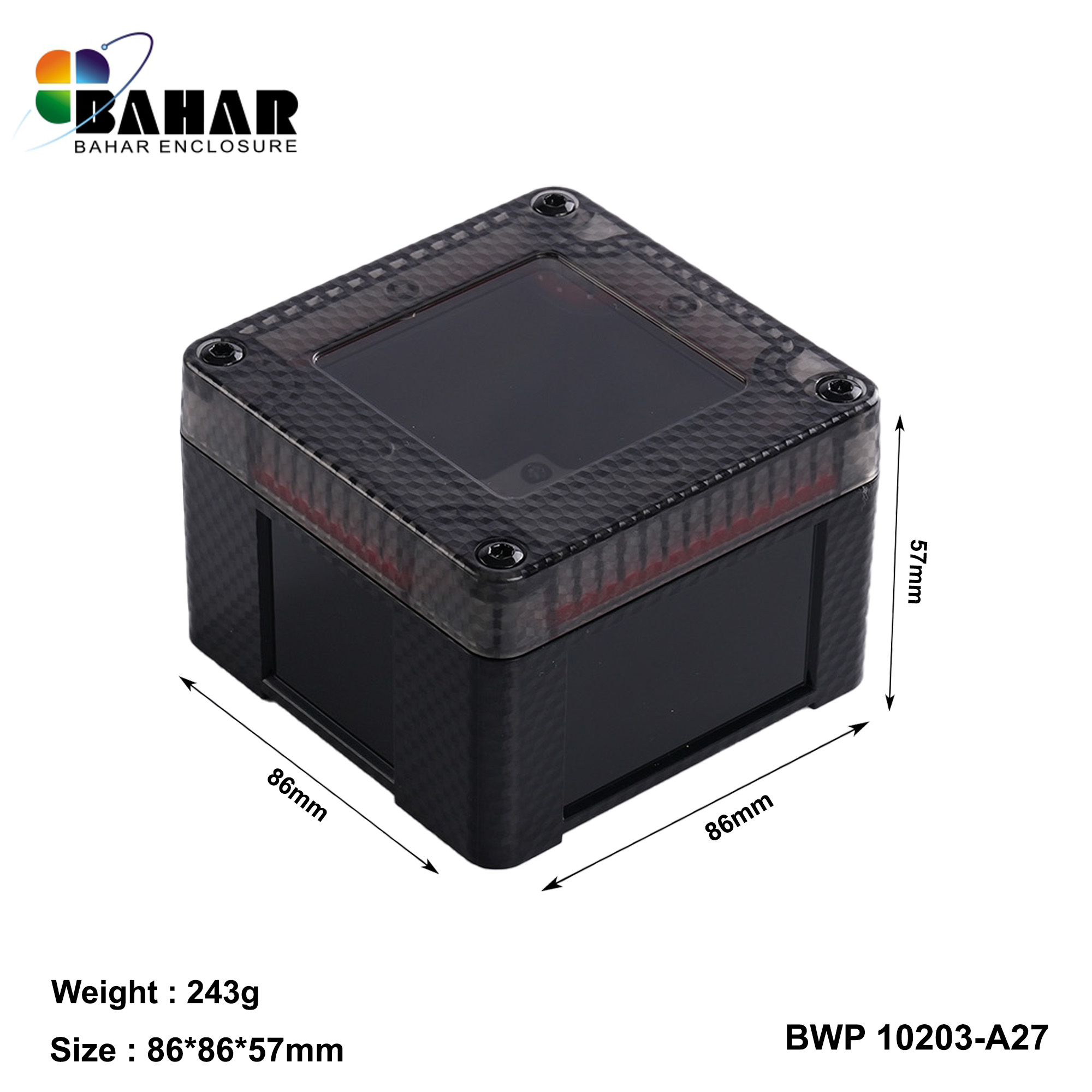 BWP 10203-A (IP68 Waterproof ABS Enclosure, Dustproof Junction Box, Outdoor Electronic Housing)