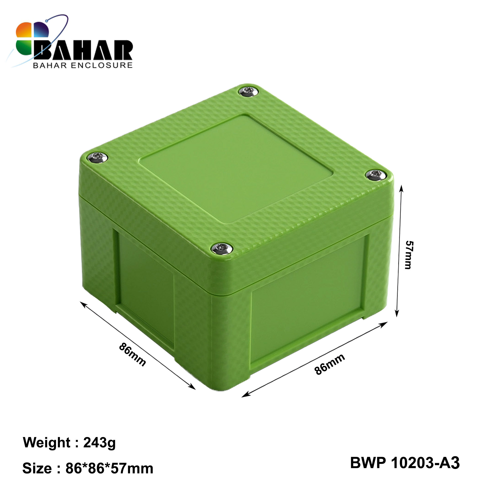 BWP 10203-A (IP68 Waterproof ABS Enclosure, Dustproof Junction Box, Outdoor Electronic Housing)