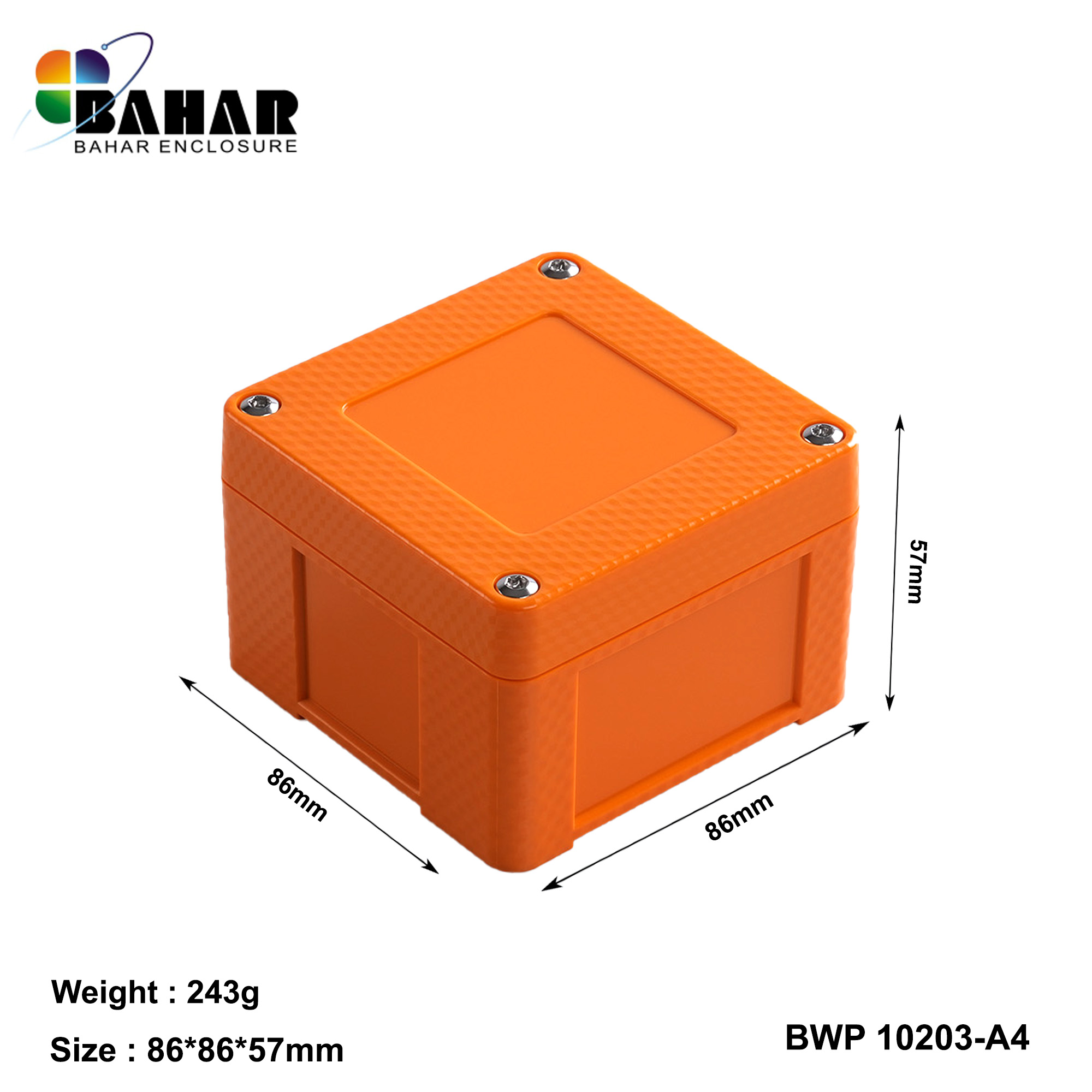 BWP 10203-A (IP68 Waterproof ABS Enclosure, Dustproof Junction Box, Outdoor Electronic Housing)