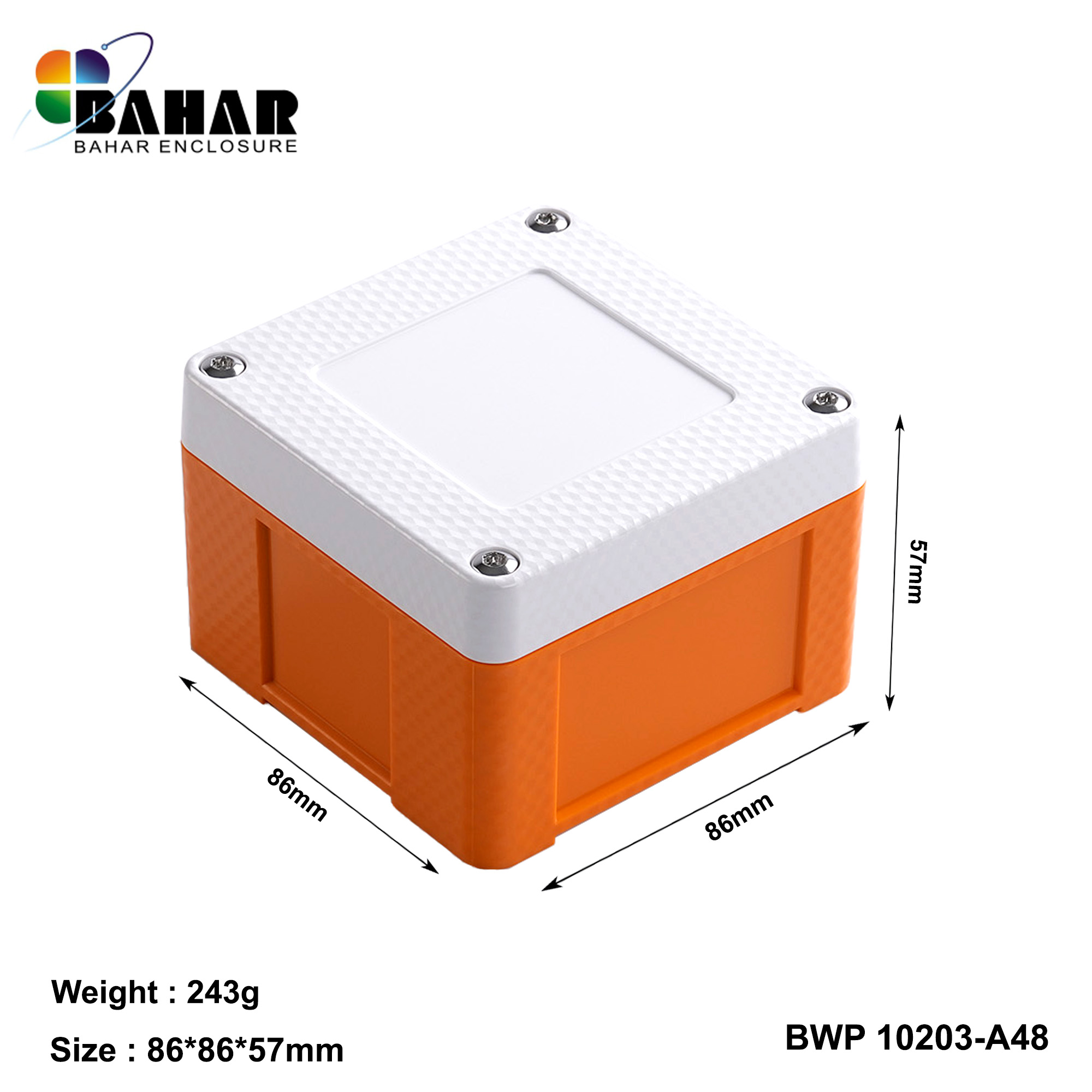 BWP 10203-A (IP68 Waterproof ABS Enclosure, Dustproof Junction Box, Outdoor Electronic Housing)