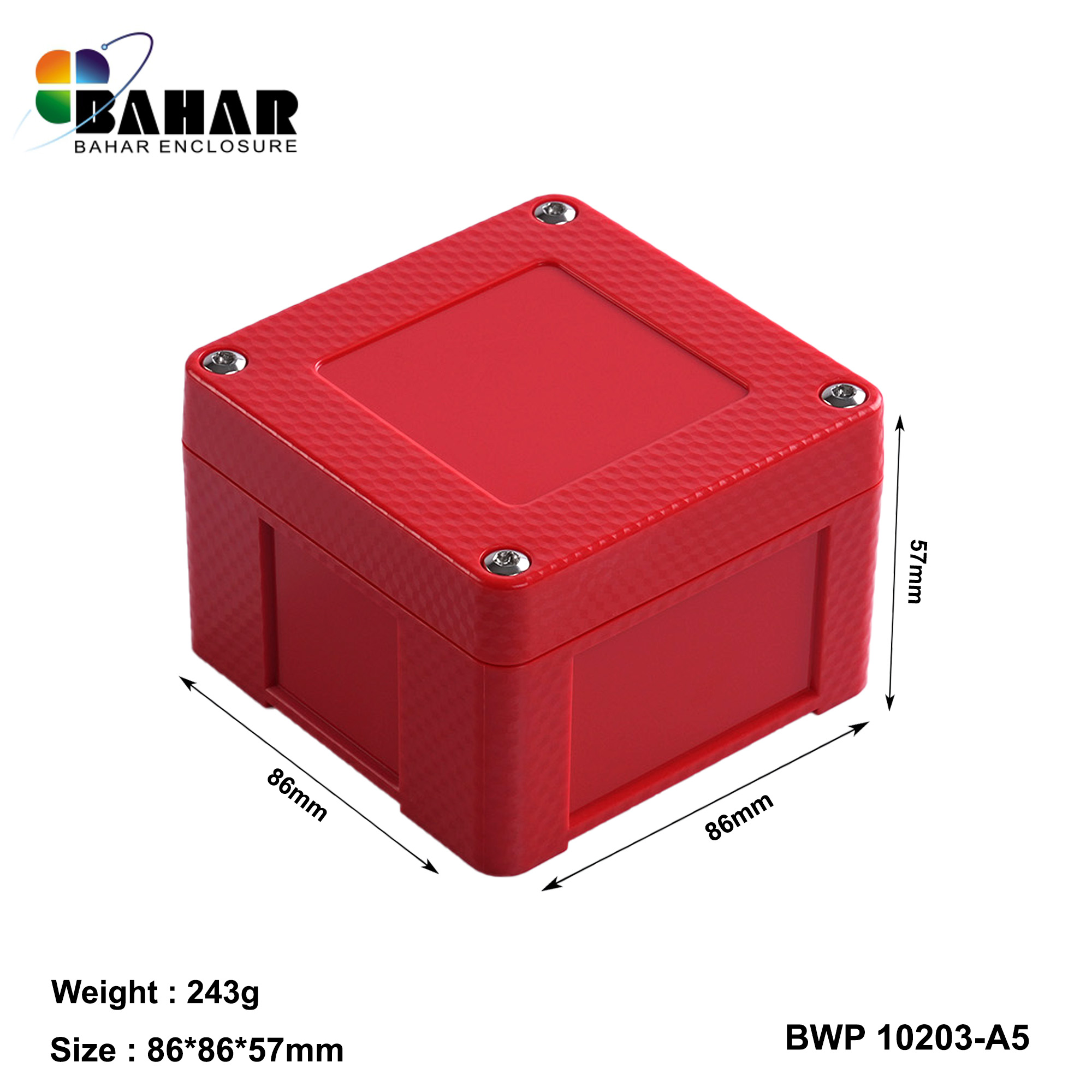 BWP 10203-A (IP68 Waterproof ABS Enclosure, Dustproof Junction Box, Outdoor Electronic Housing)