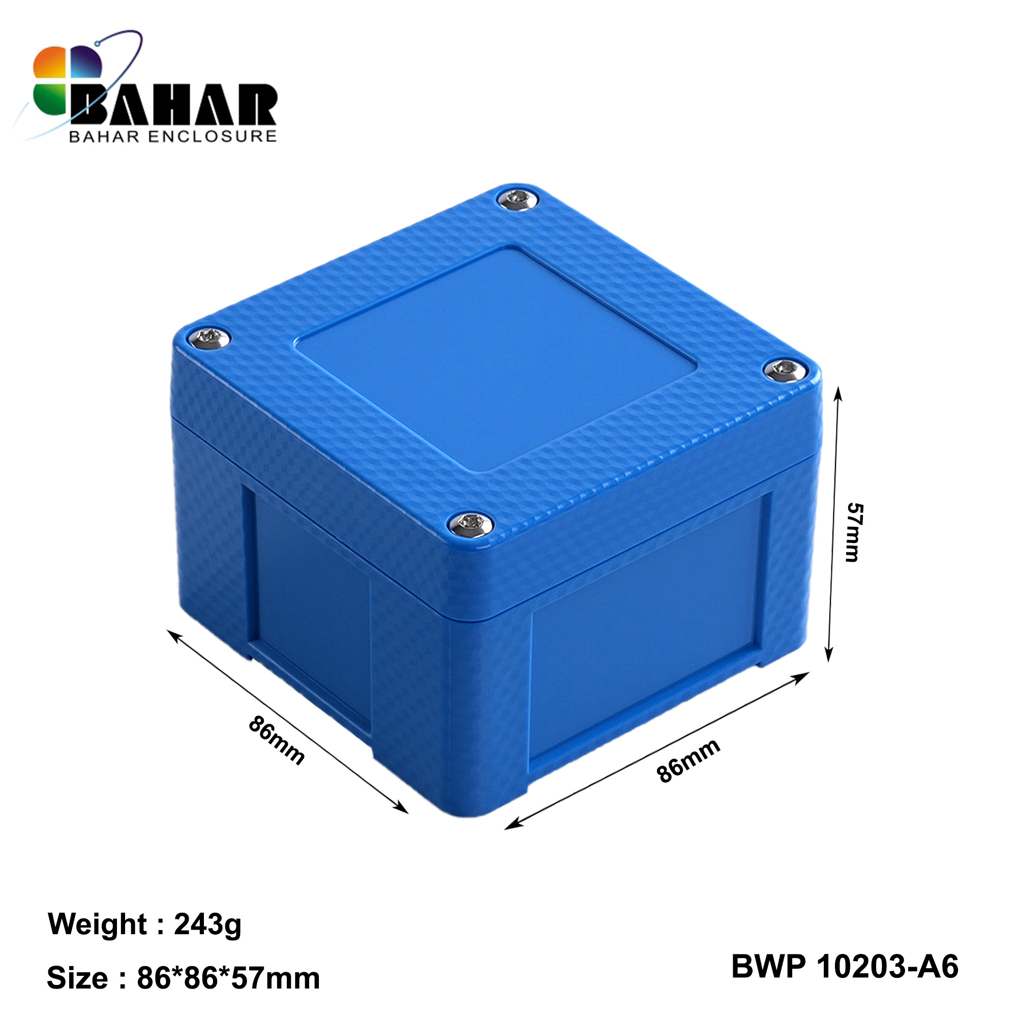 BWP 10203-A (IP68 Waterproof ABS Enclosure, Dustproof Junction Box, Outdoor Electronic Housing)