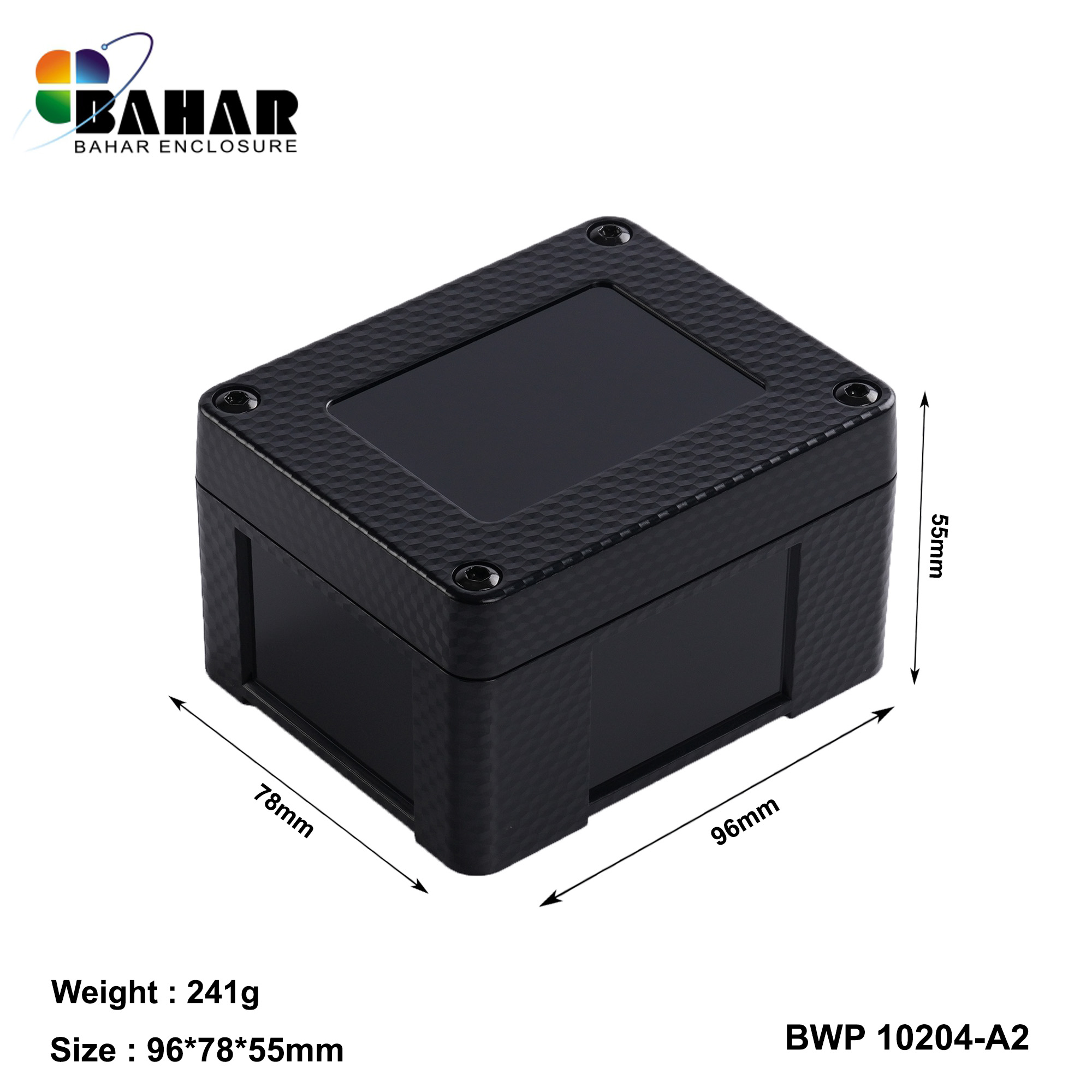 BWP 10204-A (IP68 Waterproof ABS Enclosure, Dustproof Junction Box, Outdoor Electronic Housing)
