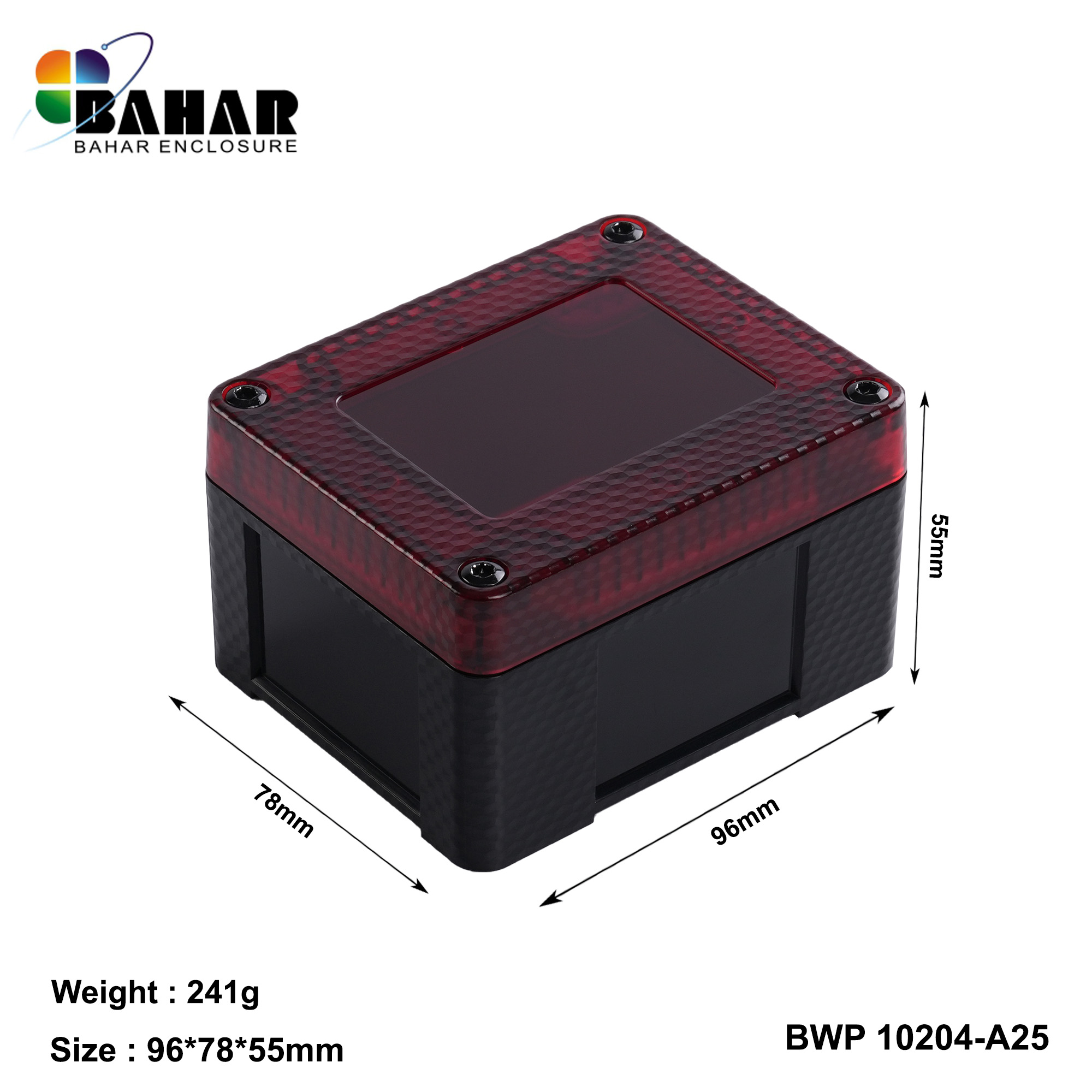 BWP 10204-A (IP68 Waterproof ABS Enclosure, Dustproof Junction Box, Outdoor Electronic Housing)