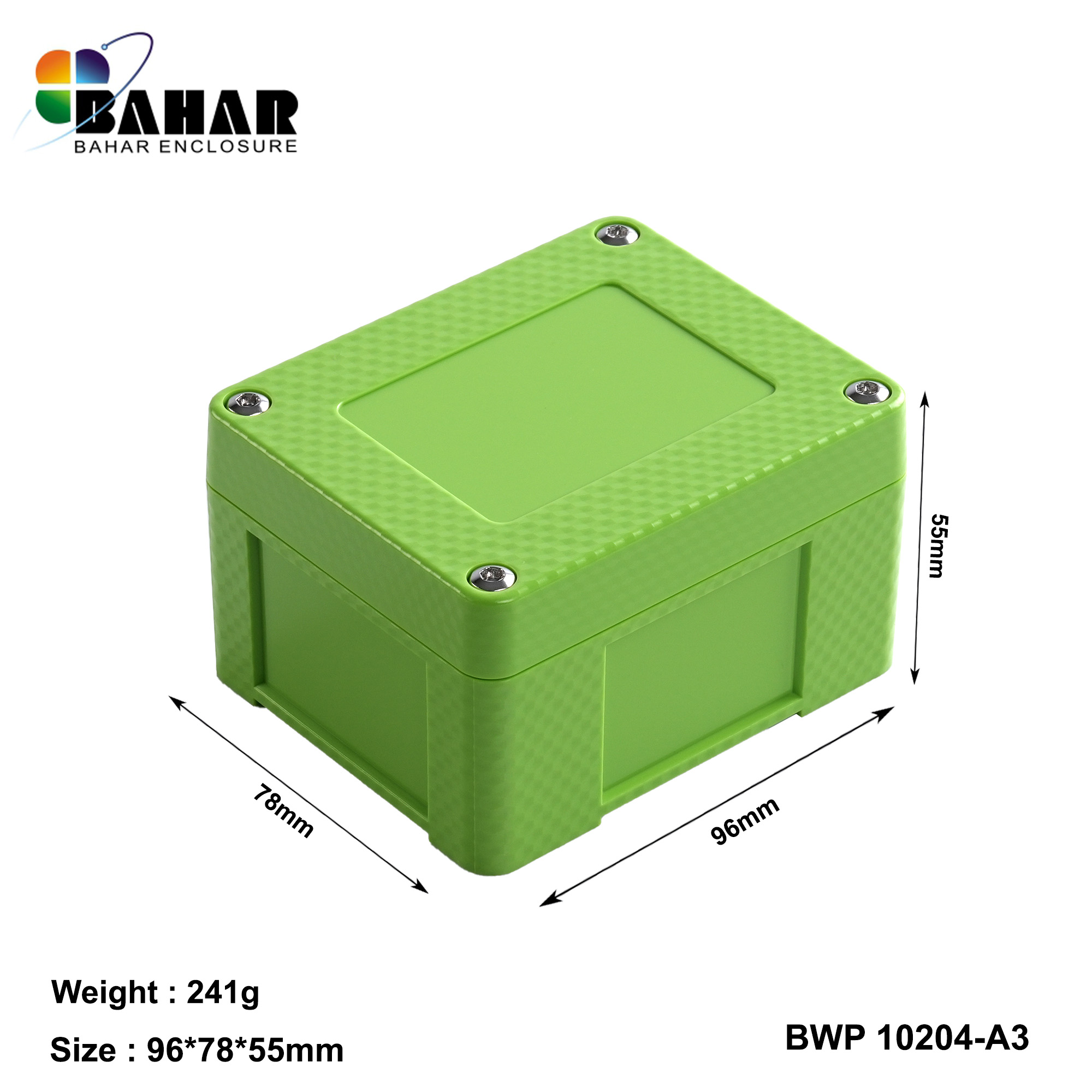 BWP 10204-A (IP68 Waterproof ABS Enclosure, Dustproof Junction Box, Outdoor Electronic Housing)