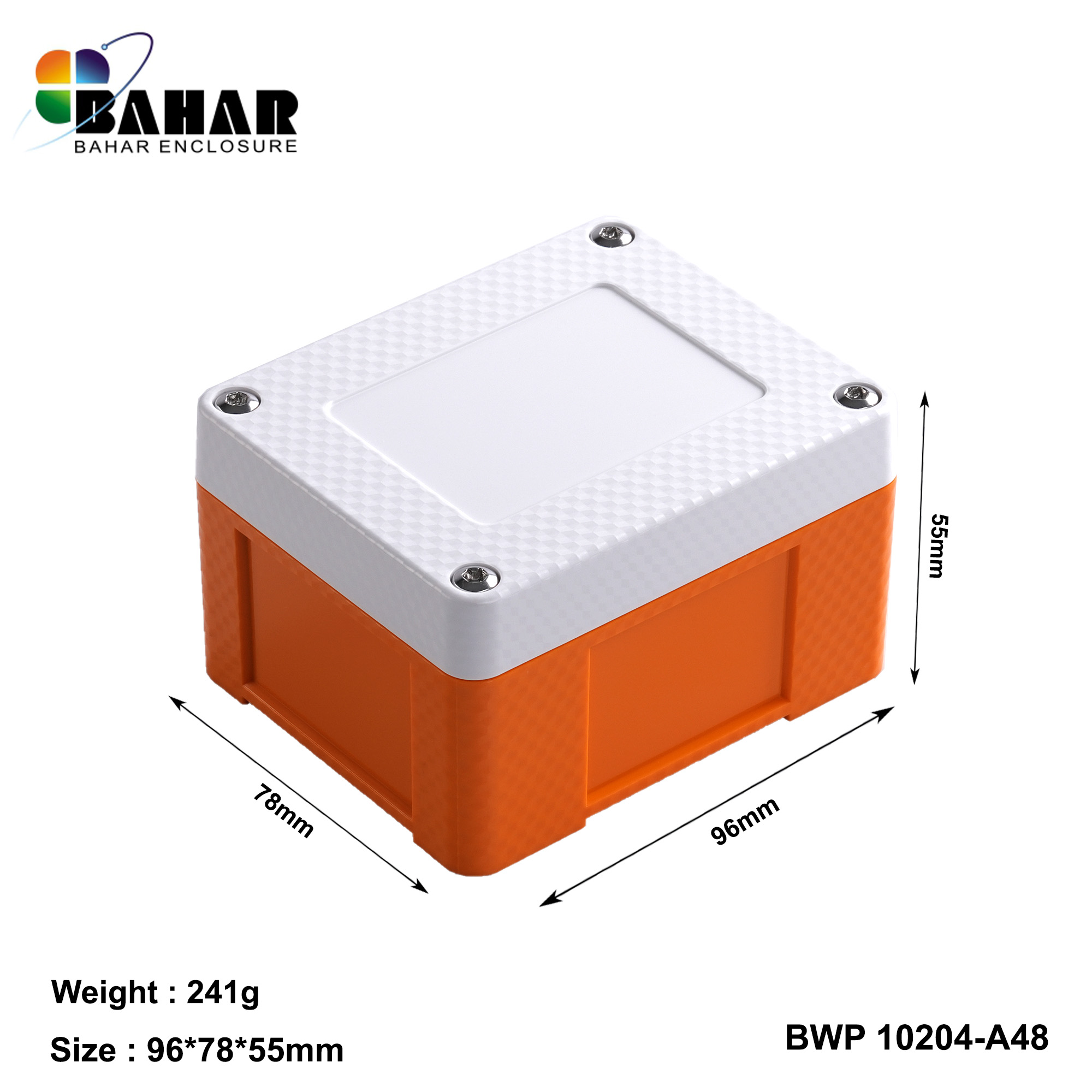 BWP 10204-A (IP68 Waterproof ABS Enclosure, Dustproof Junction Box, Outdoor Electronic Housing)