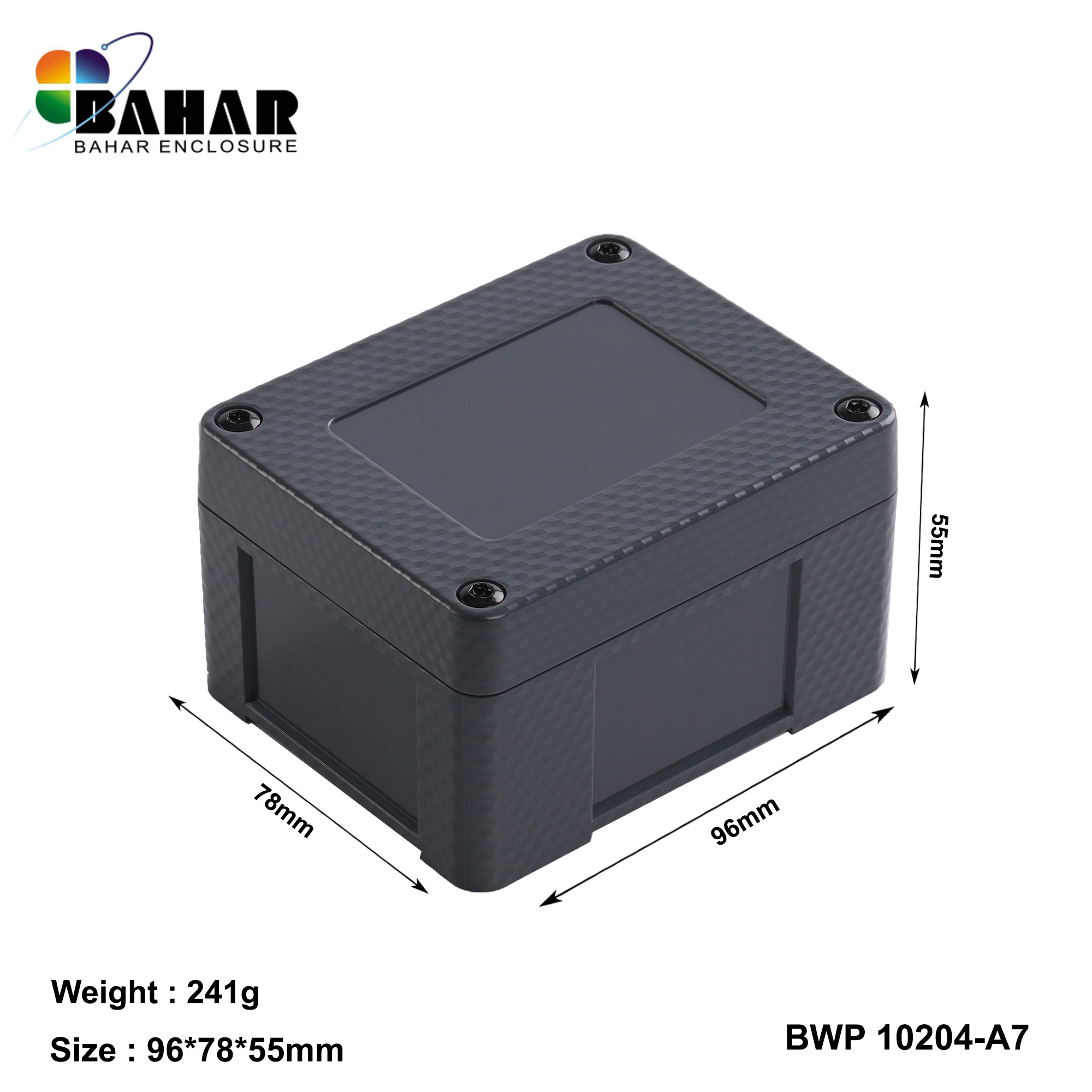 BWP 10204-A (IP68 Waterproof ABS Enclosure, Dustproof Junction Box, Outdoor Electronic Housing)