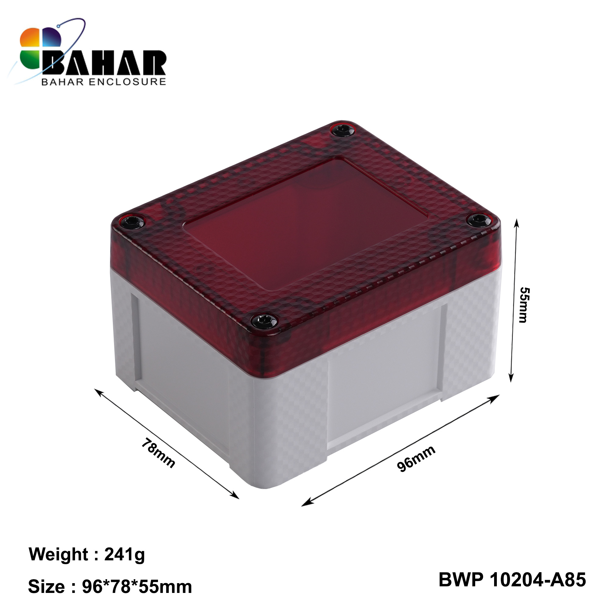 BWP 10204-A (IP68 Waterproof ABS Enclosure, Dustproof Junction Box, Outdoor Electronic Housing)