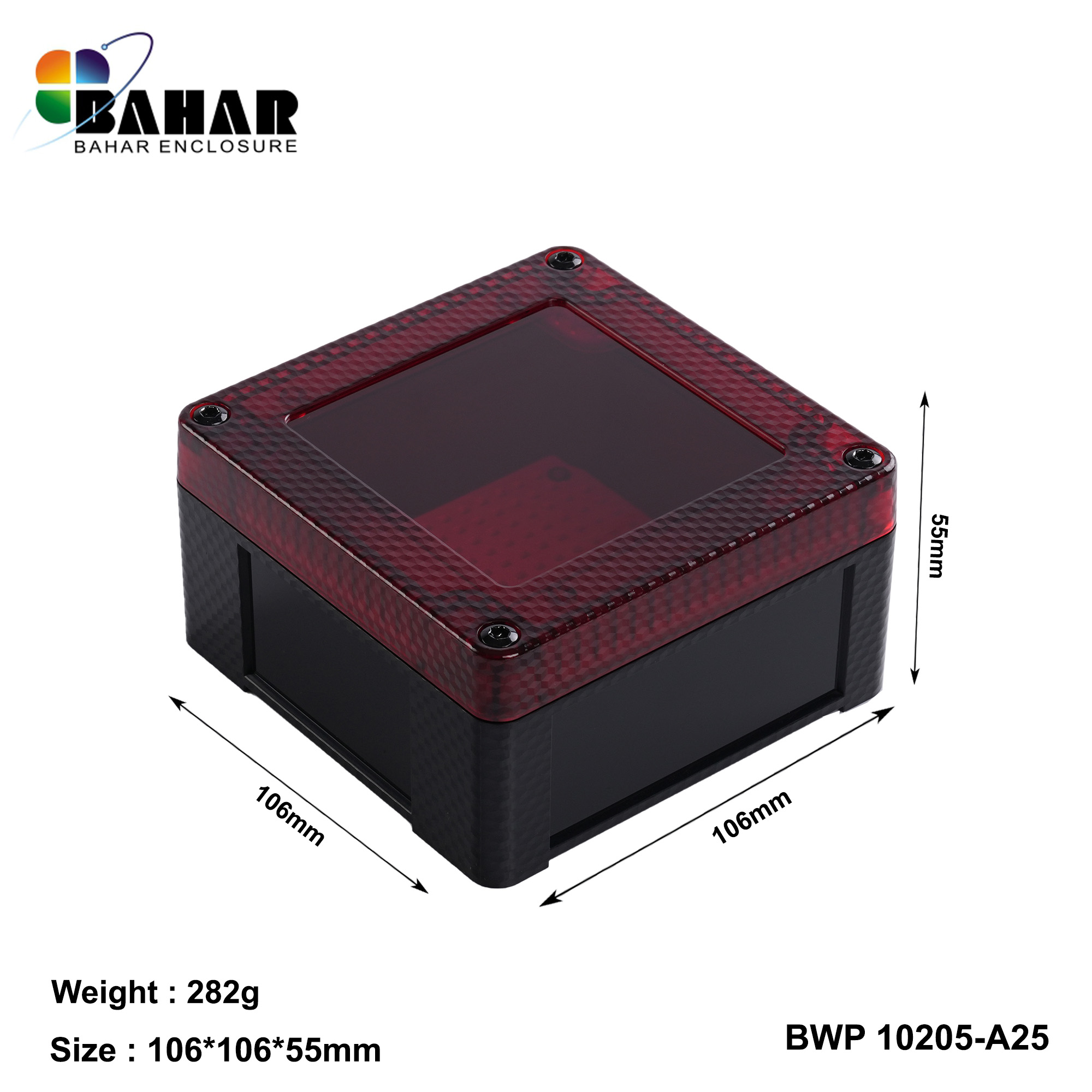 BWP 10205-A (IP68 Waterproof ABS Enclosure, Dustproof Junction Box, Outdoor Electronic Housing)