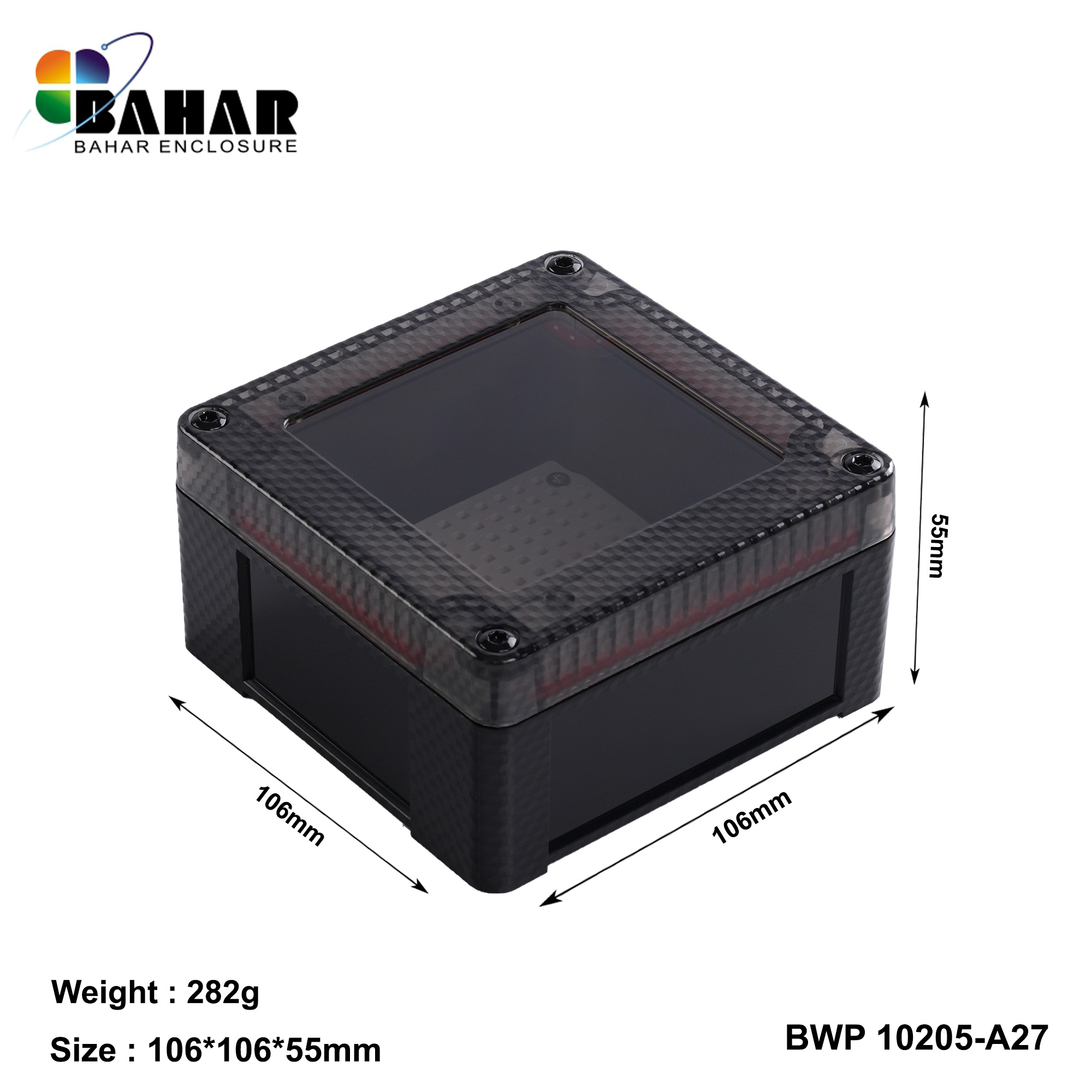 BWP 10205-A (IP68 Waterproof ABS Enclosure, Dustproof Junction Box, Outdoor Electronic Housing)
