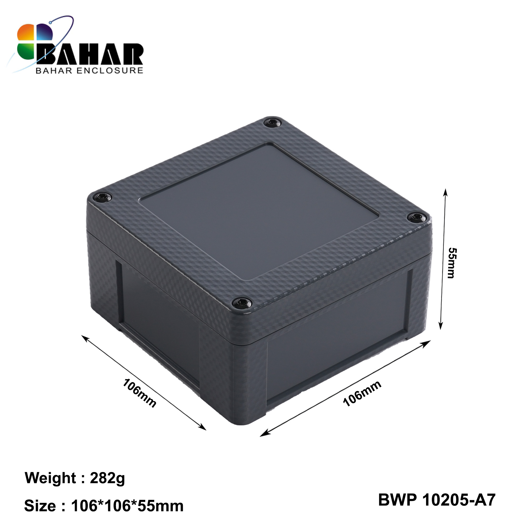 BWP 10205-A (IP68 Waterproof ABS Enclosure, Dustproof Junction Box, Outdoor Electronic Housing)