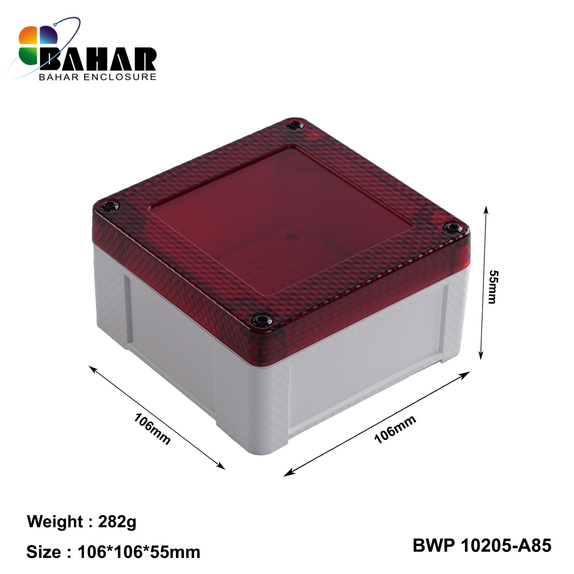 BWP 10205-A (IP68 Waterproof ABS Enclosure, Dustproof Junction Box, Outdoor Electronic Housing)