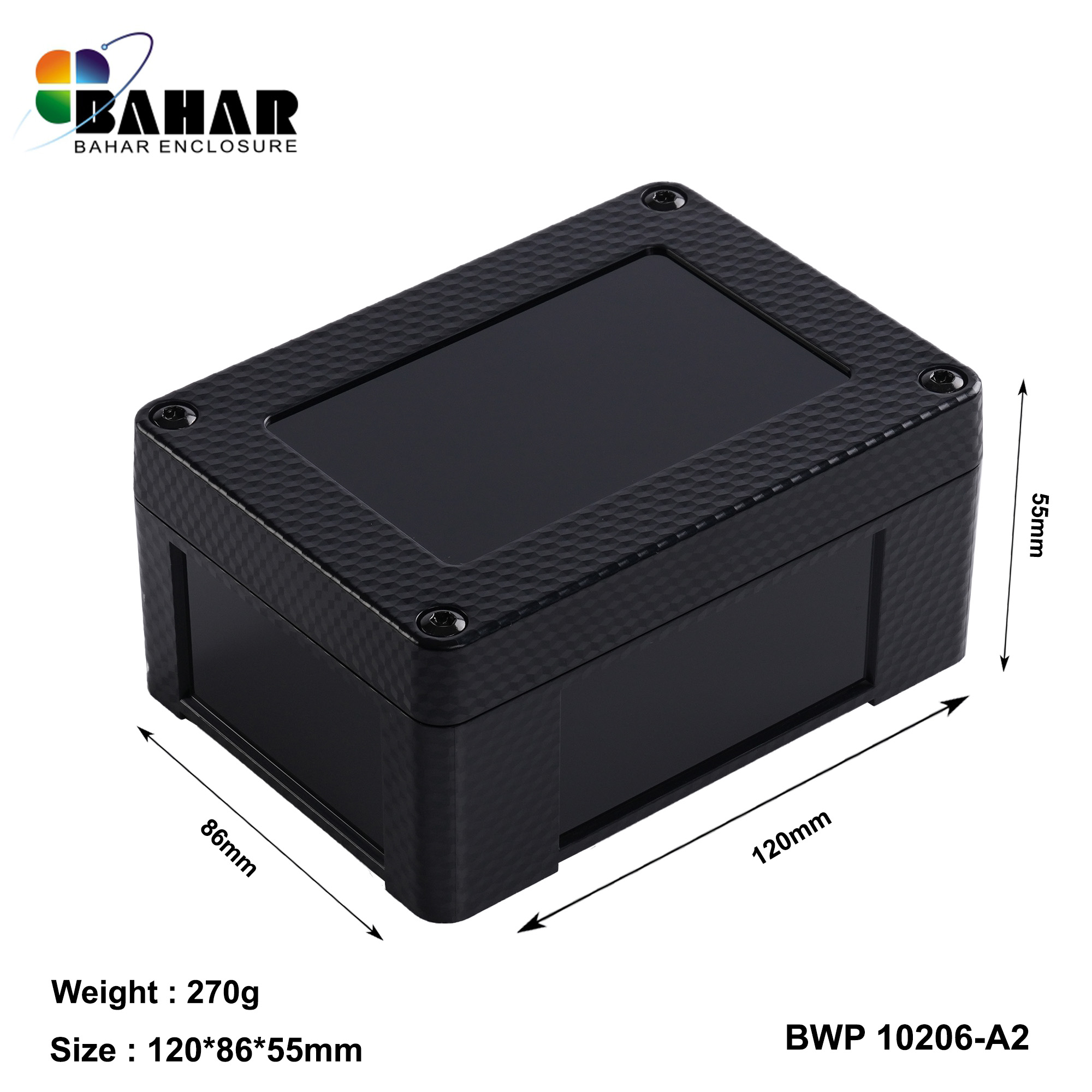 BWP 10206-A (IP68 Waterproof ABS Enclosure, Dustproof Junction Box, Outdoor Electronic Housing)