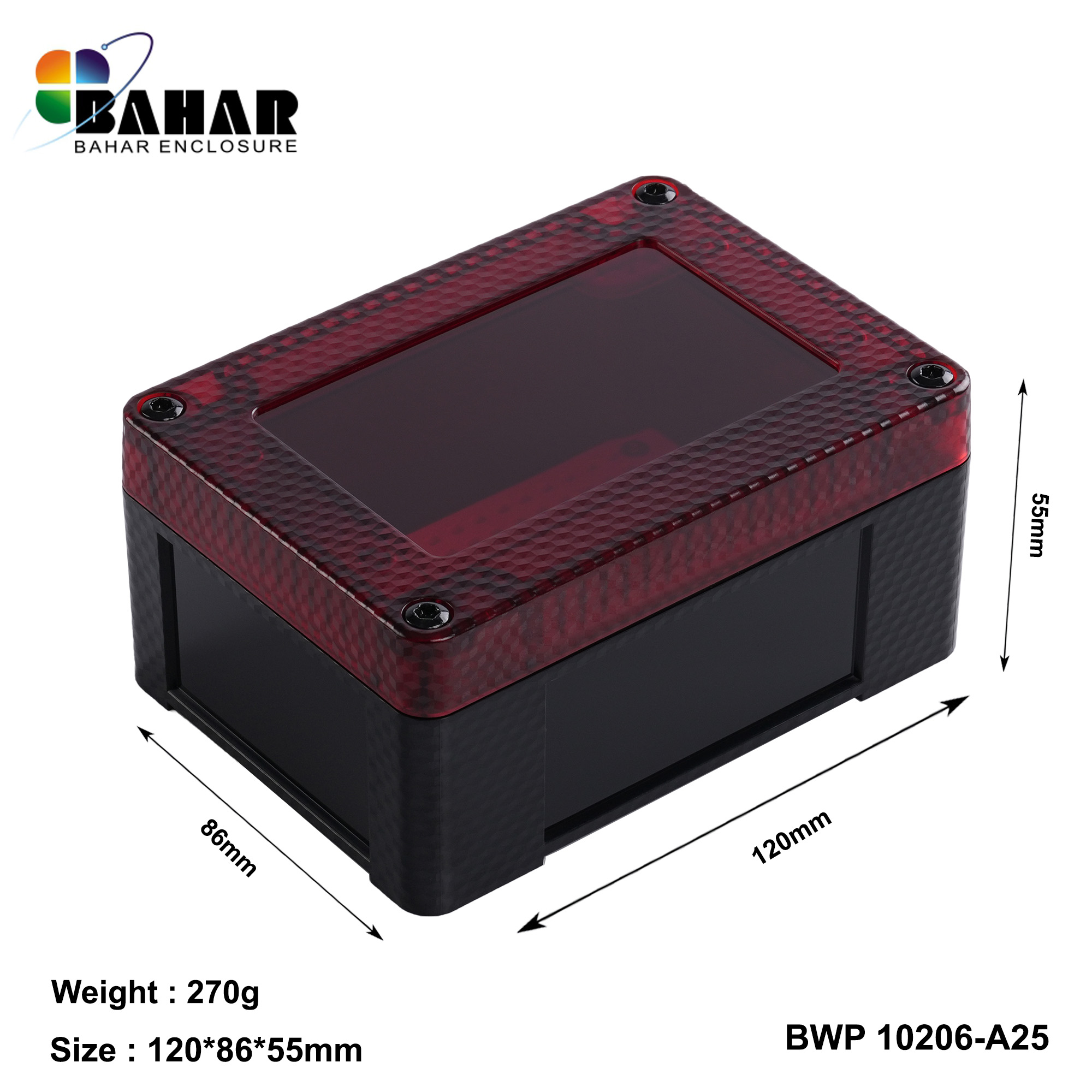 BWP 10206-A (IP68 Waterproof ABS Enclosure, Dustproof Junction Box, Outdoor Electronic Housing)