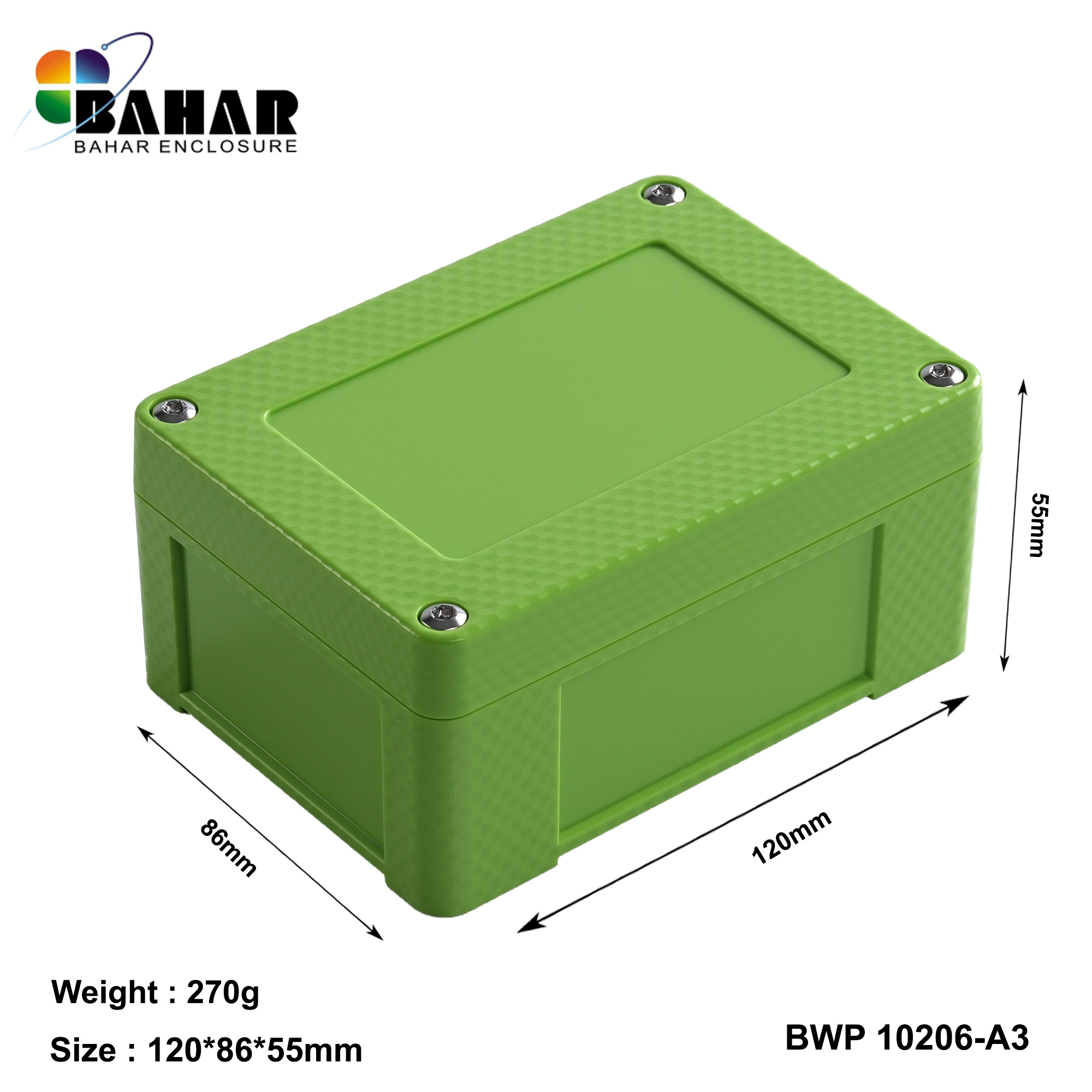 BWP 10206-A (IP68 Waterproof ABS Enclosure, Dustproof Junction Box, Outdoor Electronic Housing)