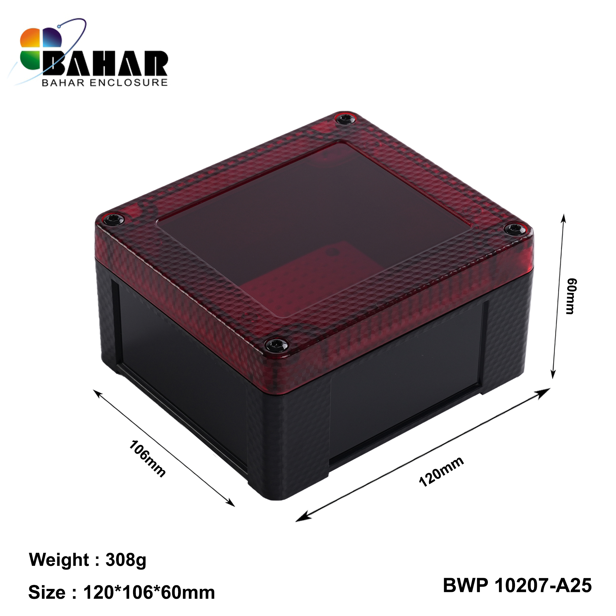 BWP 10207-A (IP68 Waterproof ABS Enclosure, Dustproof Junction Box, Outdoor Electronic Housing)