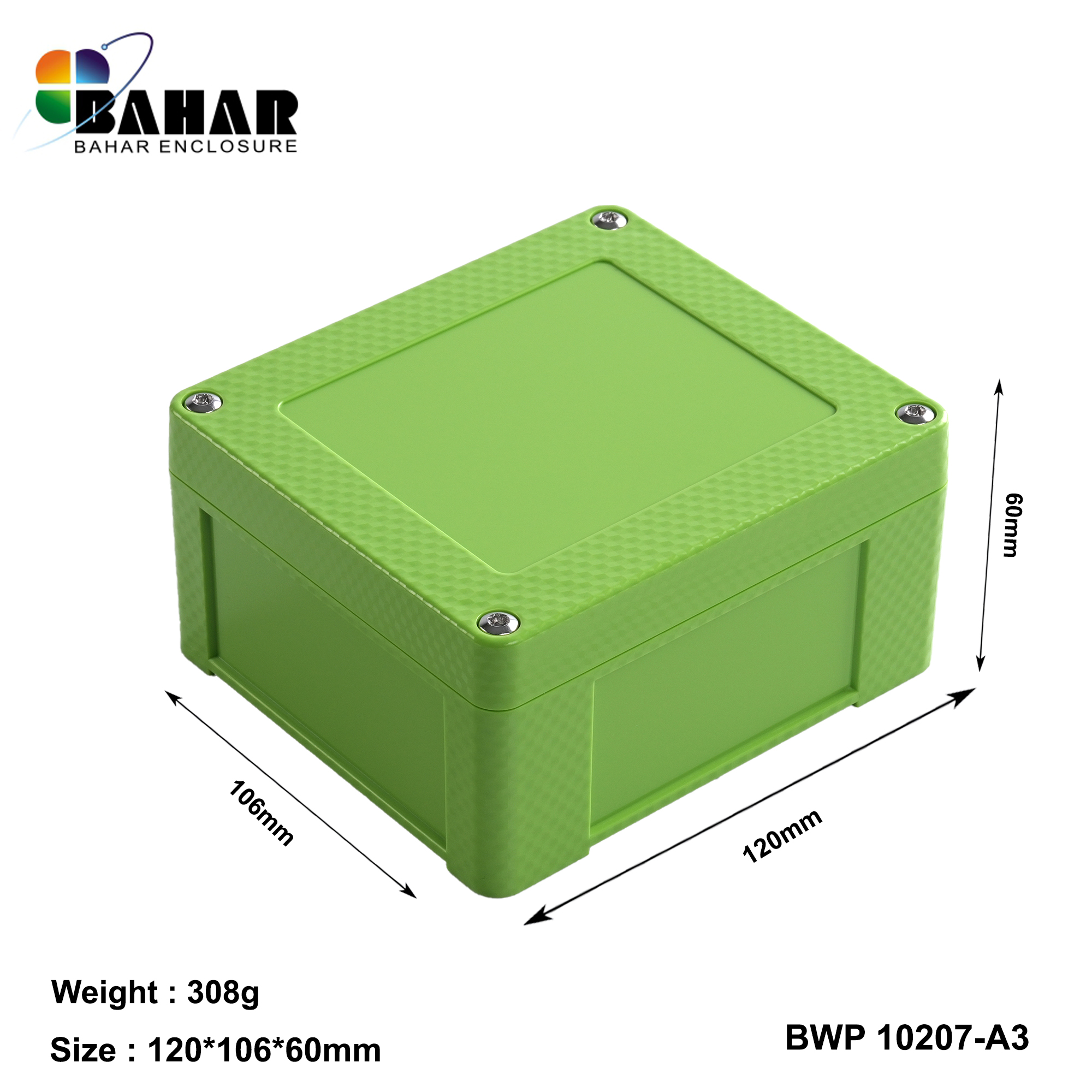 BWP 10207-A (IP68 Waterproof ABS Enclosure, Dustproof Junction Box, Outdoor Electronic Housing)