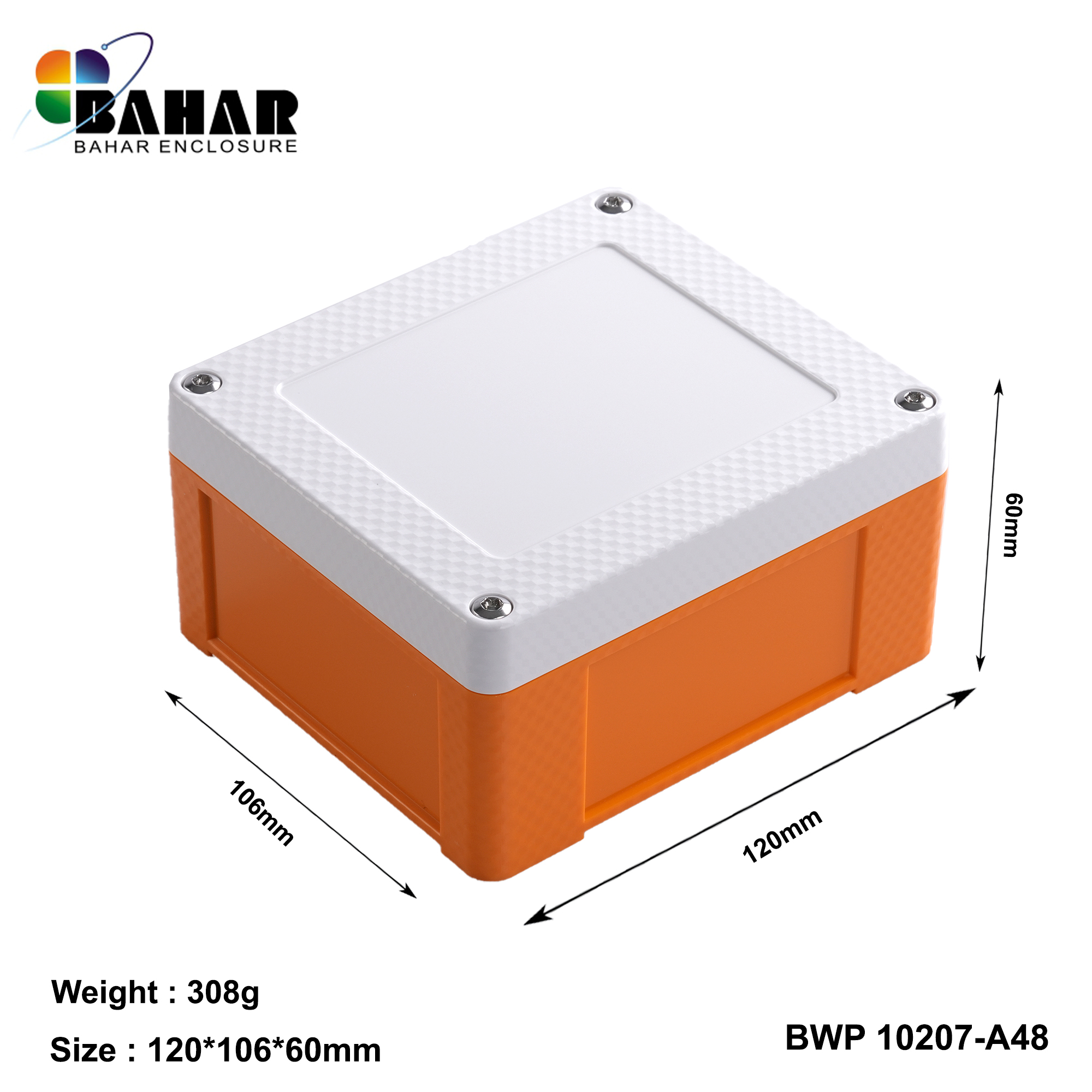 BWP 10207-A (IP68 Waterproof ABS Enclosure, Dustproof Junction Box, Outdoor Electronic Housing)