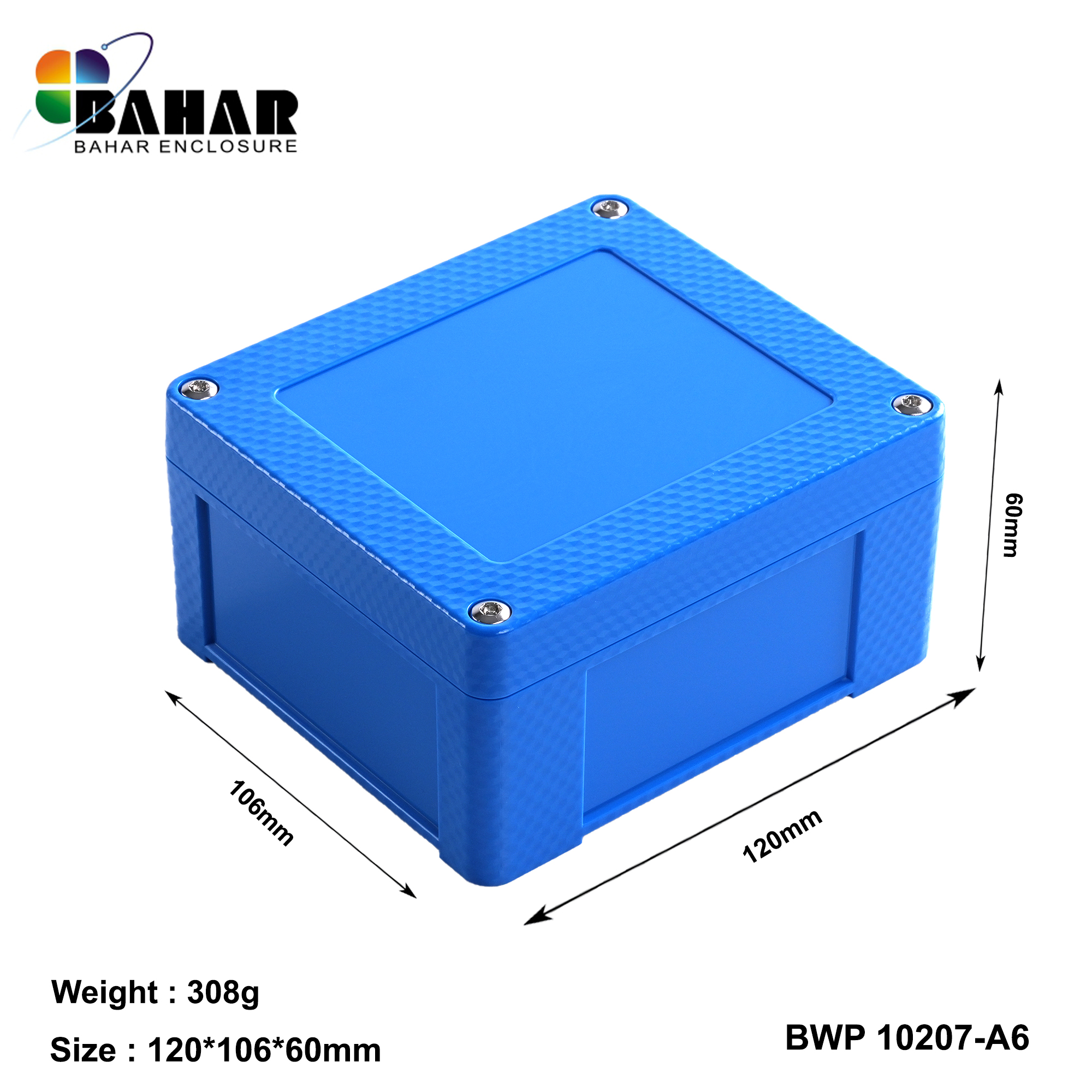 BWP 10207-A (IP68 Waterproof ABS Enclosure, Dustproof Junction Box, Outdoor Electronic Housing)