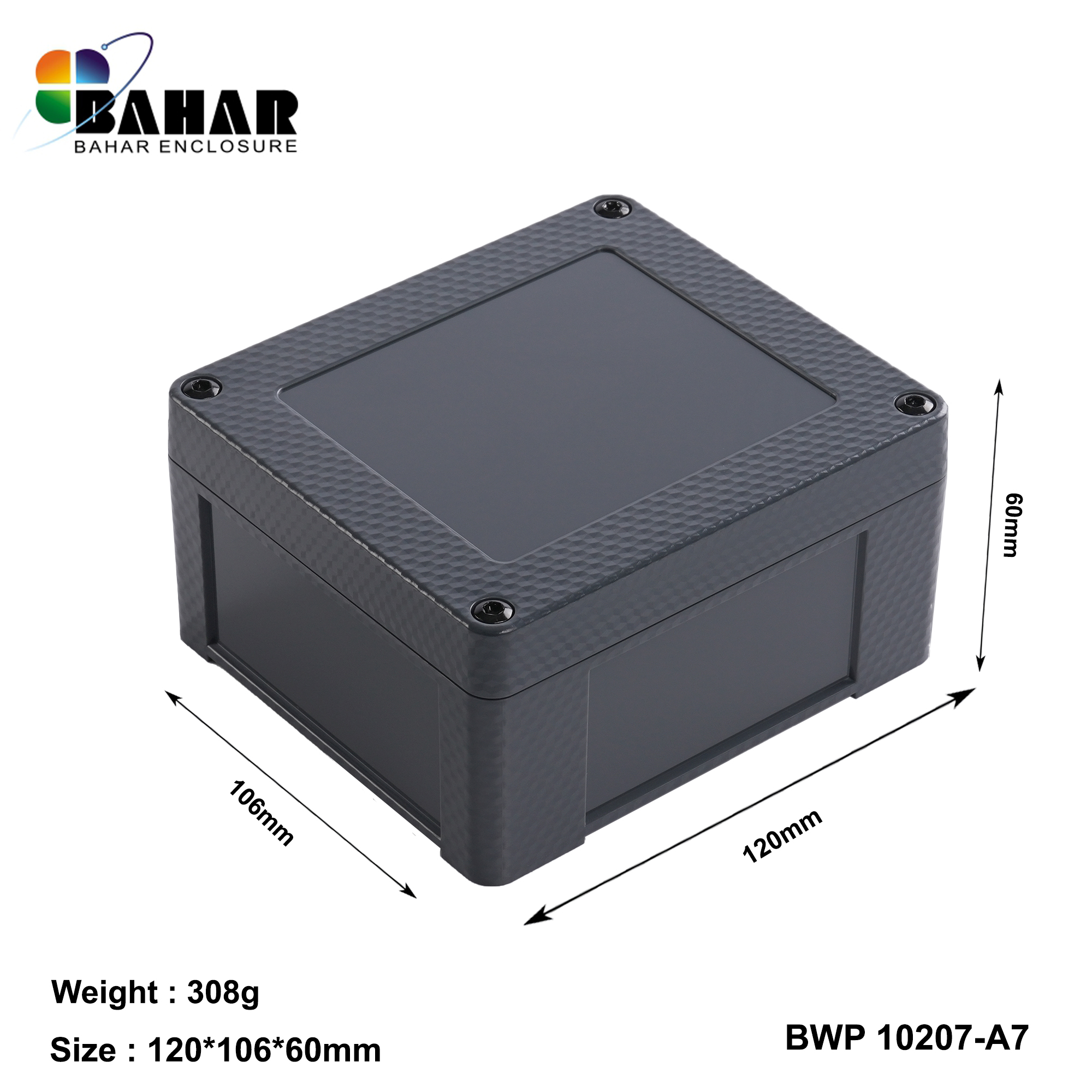 BWP 10207-A (IP68 Waterproof ABS Enclosure, Dustproof Junction Box, Outdoor Electronic Housing)