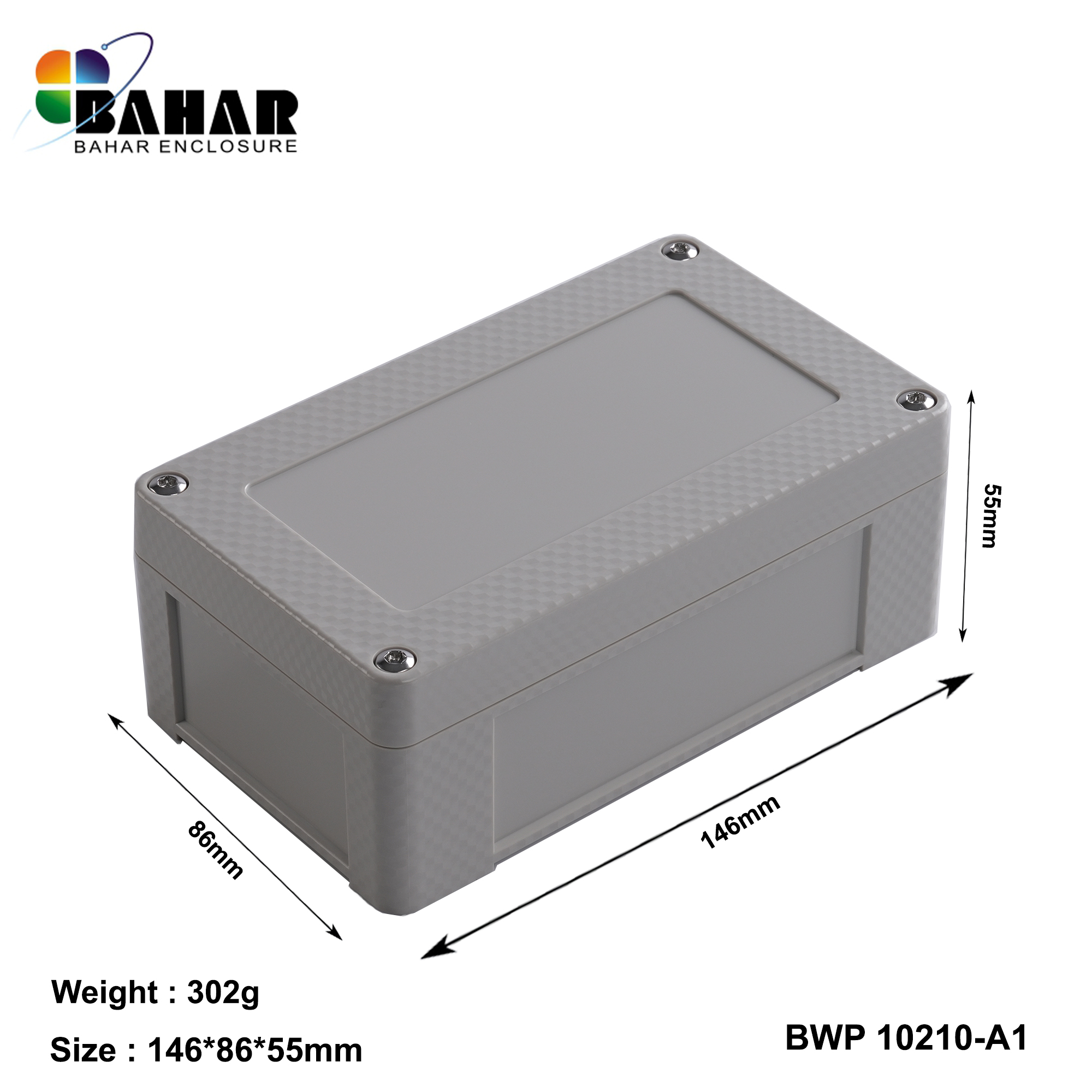 BWP 10210-A (IP68 Waterproof ABS Enclosure, Dustproof Junction Box, Outdoor Electronic Housing)
