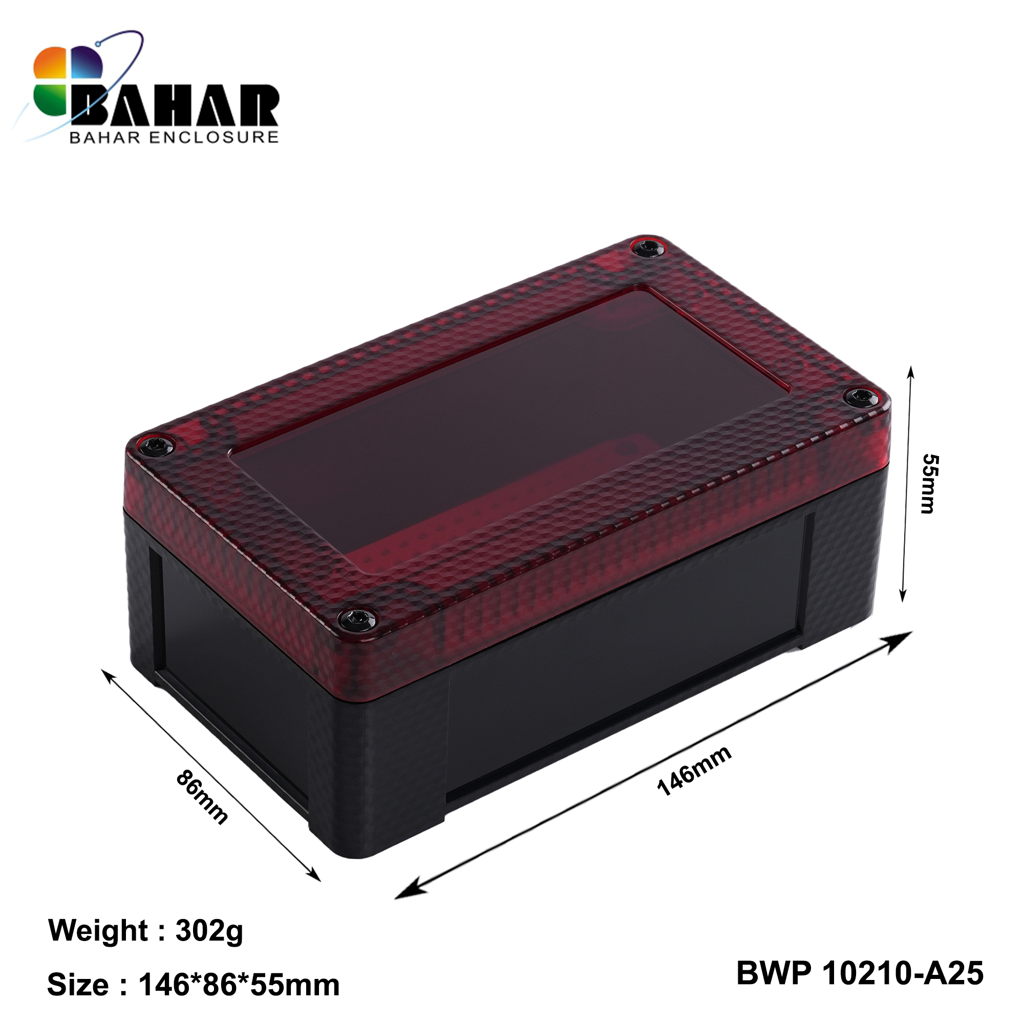 BWP 10210-A (IP68 Waterproof ABS Enclosure, Dustproof Junction Box, Outdoor Electronic Housing)