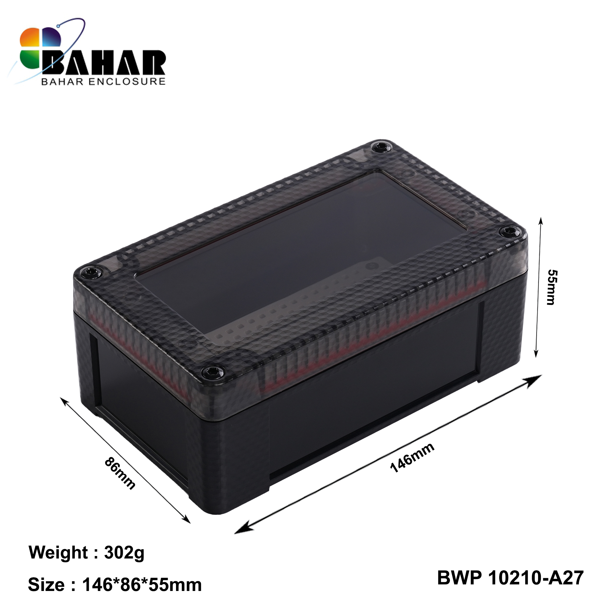 BWP 10210-A (IP68 Waterproof ABS Enclosure, Dustproof Junction Box, Outdoor Electronic Housing)