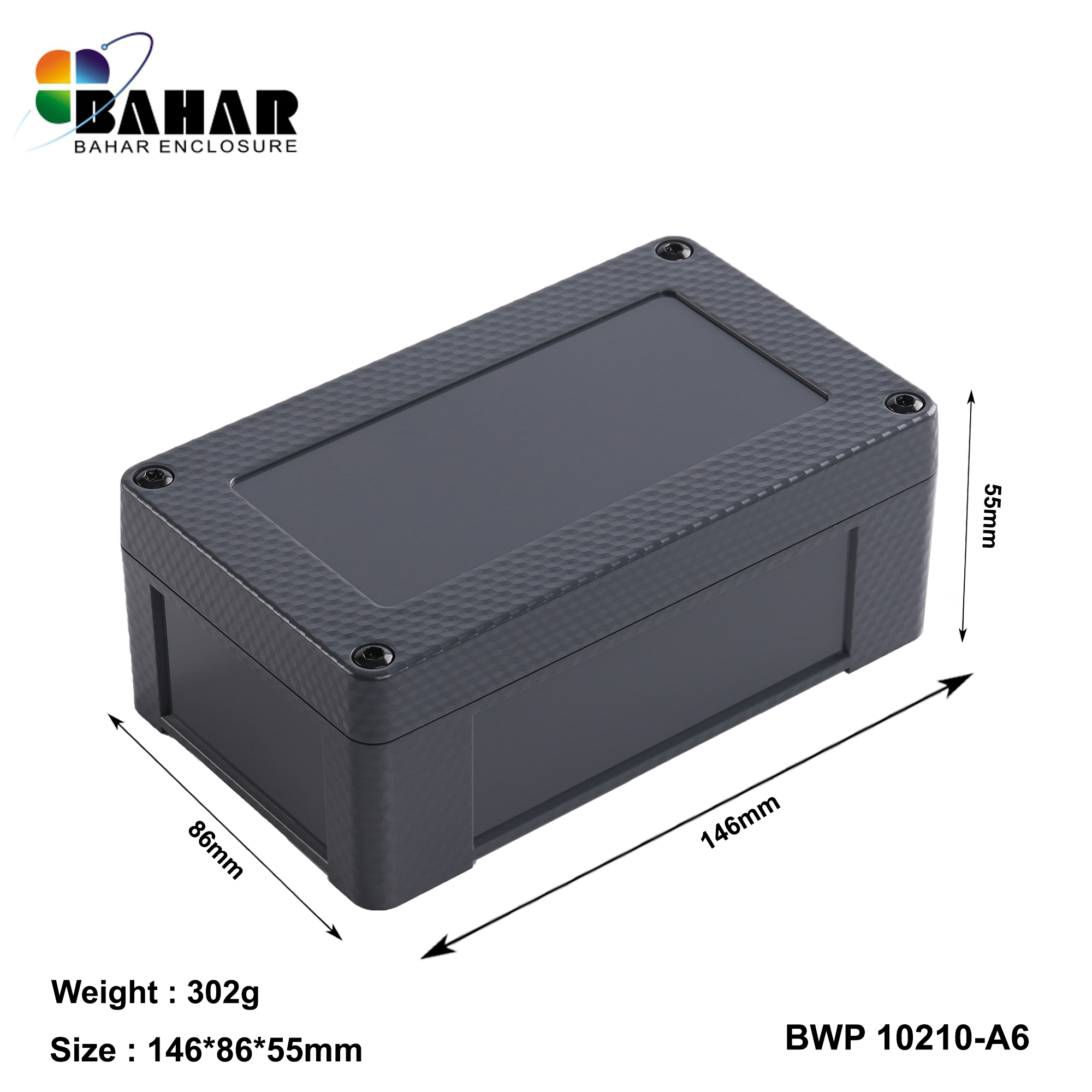 BWP 10210-A (IP68 Waterproof ABS Enclosure, Dustproof Junction Box, Outdoor Electronic Housing)