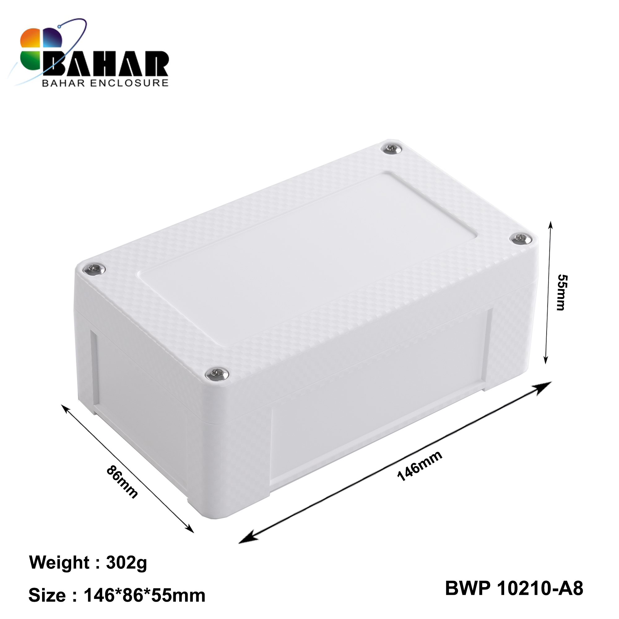 BWP 10210-A (IP68 Waterproof ABS Enclosure, Dustproof Junction Box, Outdoor Electronic Housing)