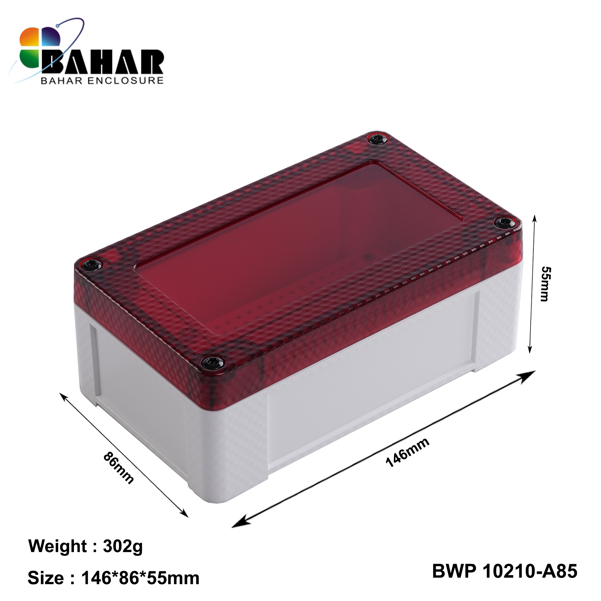 BWP 10210-A (IP68 Waterproof ABS Enclosure, Dustproof Junction Box, Outdoor Electronic Housing)