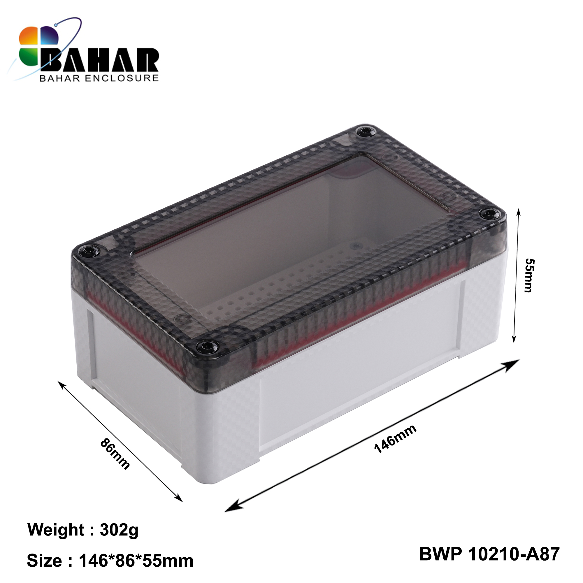 BWP 10210-A (IP68 Waterproof ABS Enclosure, Dustproof Junction Box, Outdoor Electronic Housing)
