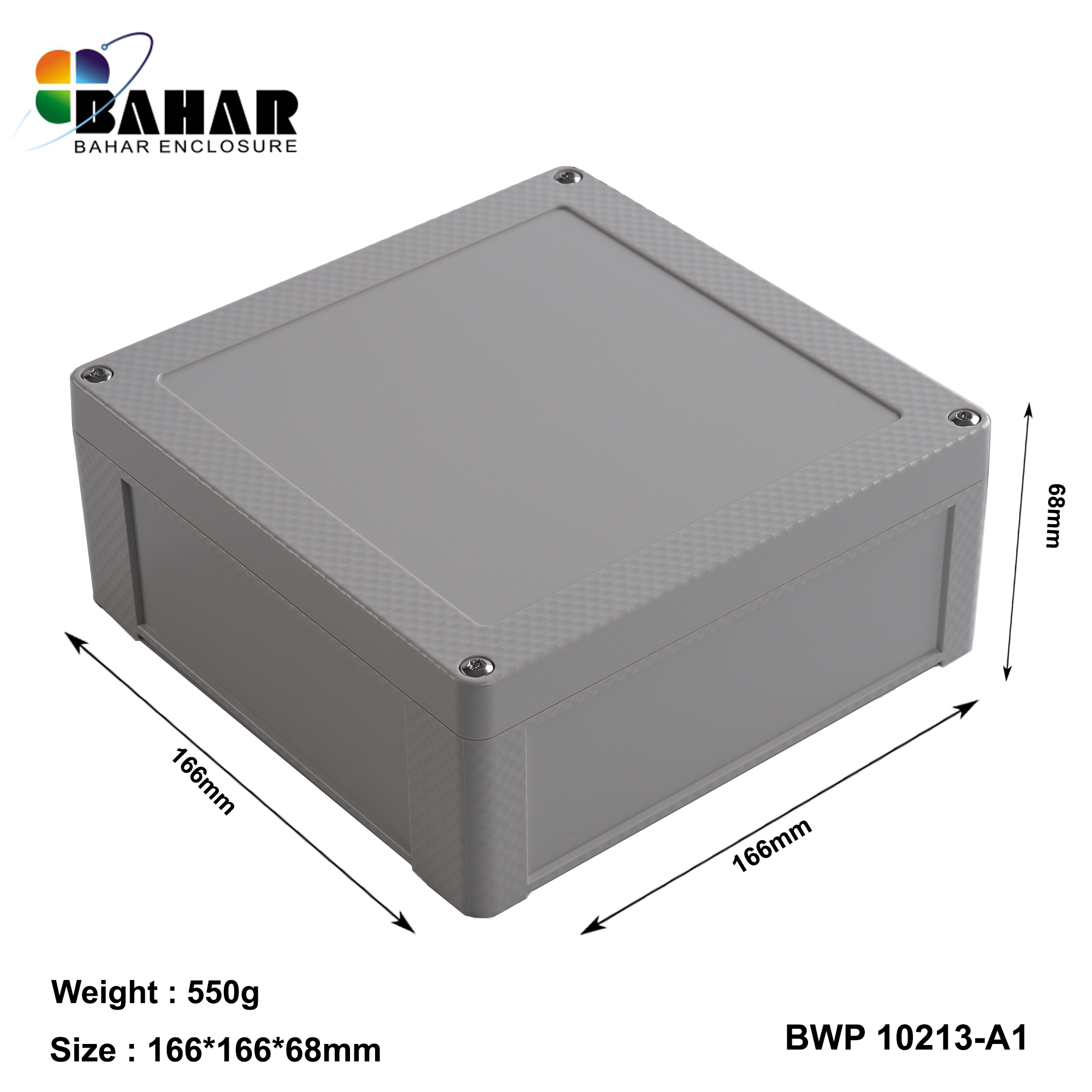 BWP 10213-A (IP68 Waterproof ABS Enclosure, Dustproof Junction Box, Outdoor Electronic Housing)