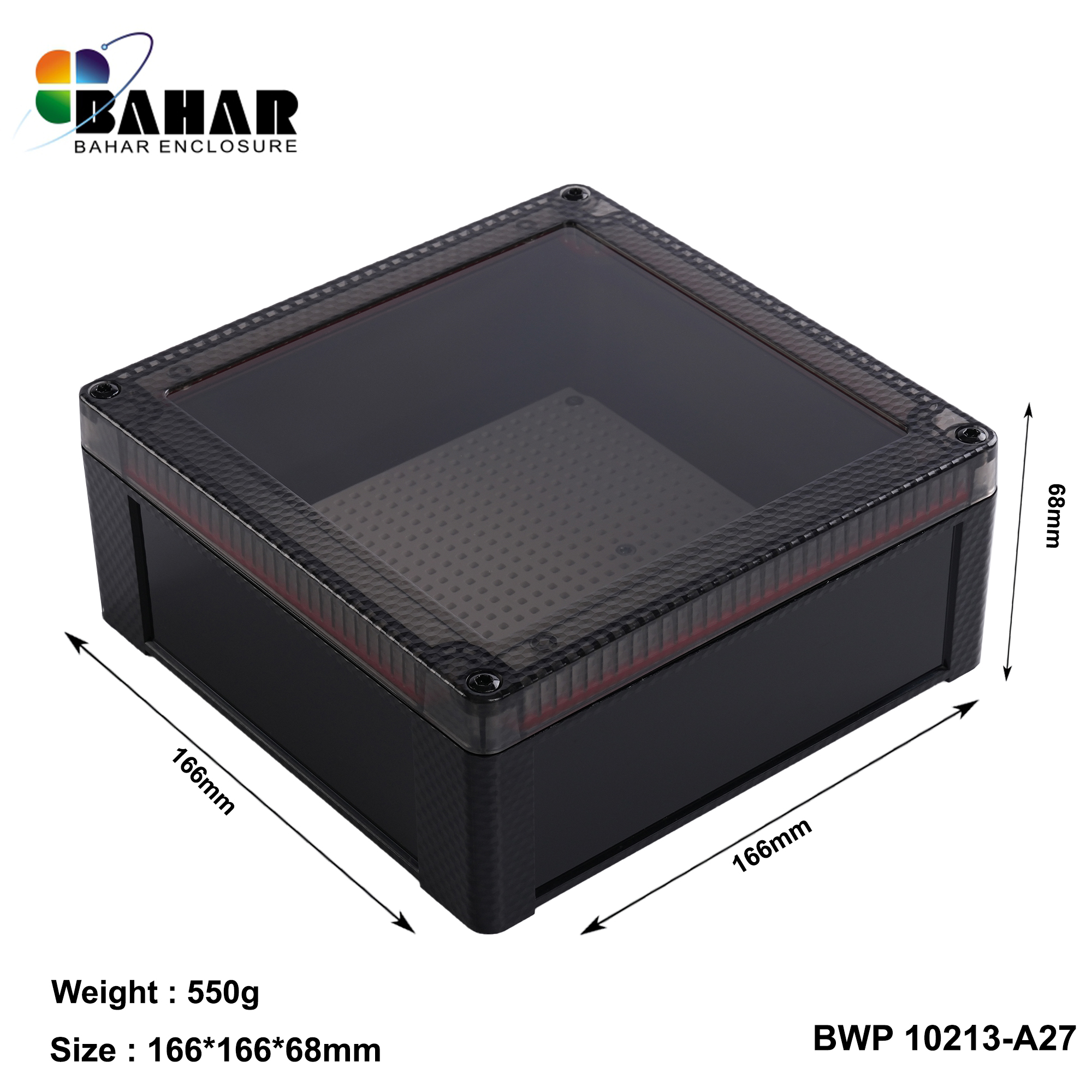 BWP 10213-A (IP68 Waterproof ABS Enclosure, Dustproof Junction Box, Outdoor Electronic Housing)