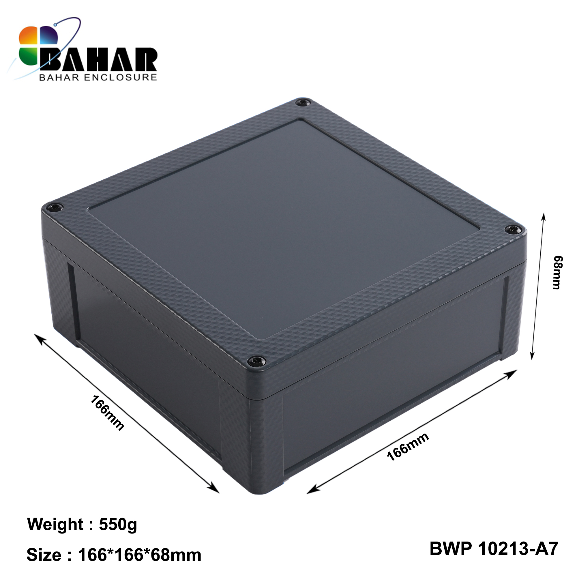BWP 10213-A (IP68 Waterproof ABS Enclosure, Dustproof Junction Box, Outdoor Electronic Housing)