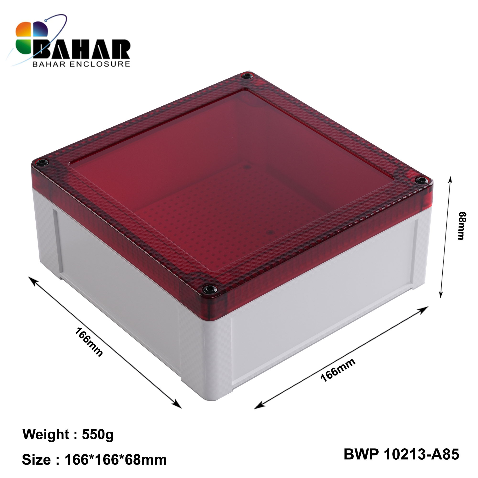 BWP 10213-A (IP68 Waterproof ABS Enclosure, Dustproof Junction Box, Outdoor Electronic Housing)