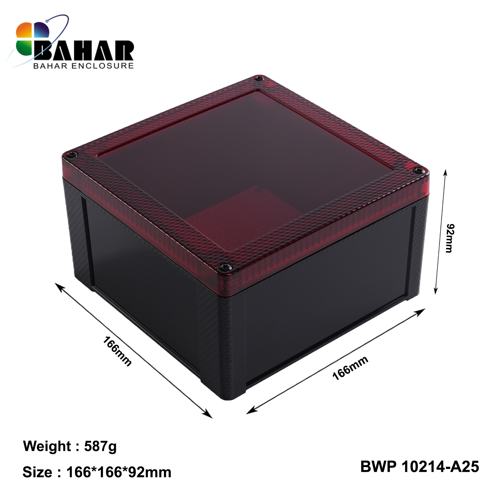 BWP 10214-A (IP68 Waterproof ABS Enclosure, Dustproof Junction Box, Outdoor Electronic Housing)