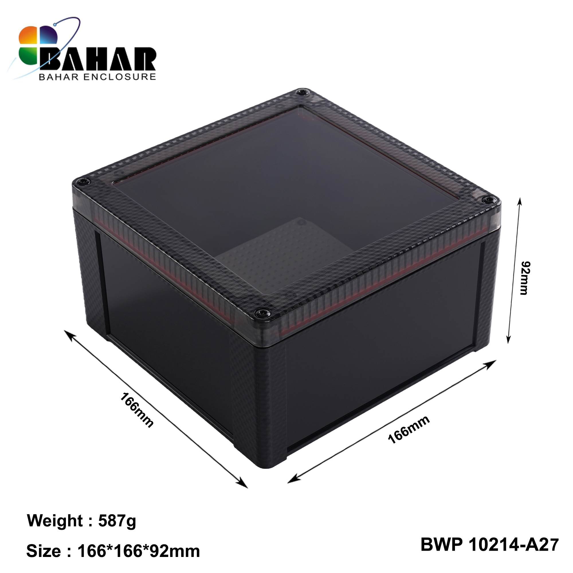 BWP 10214-A (IP68 Waterproof ABS Enclosure, Dustproof Junction Box, Outdoor Electronic Housing)