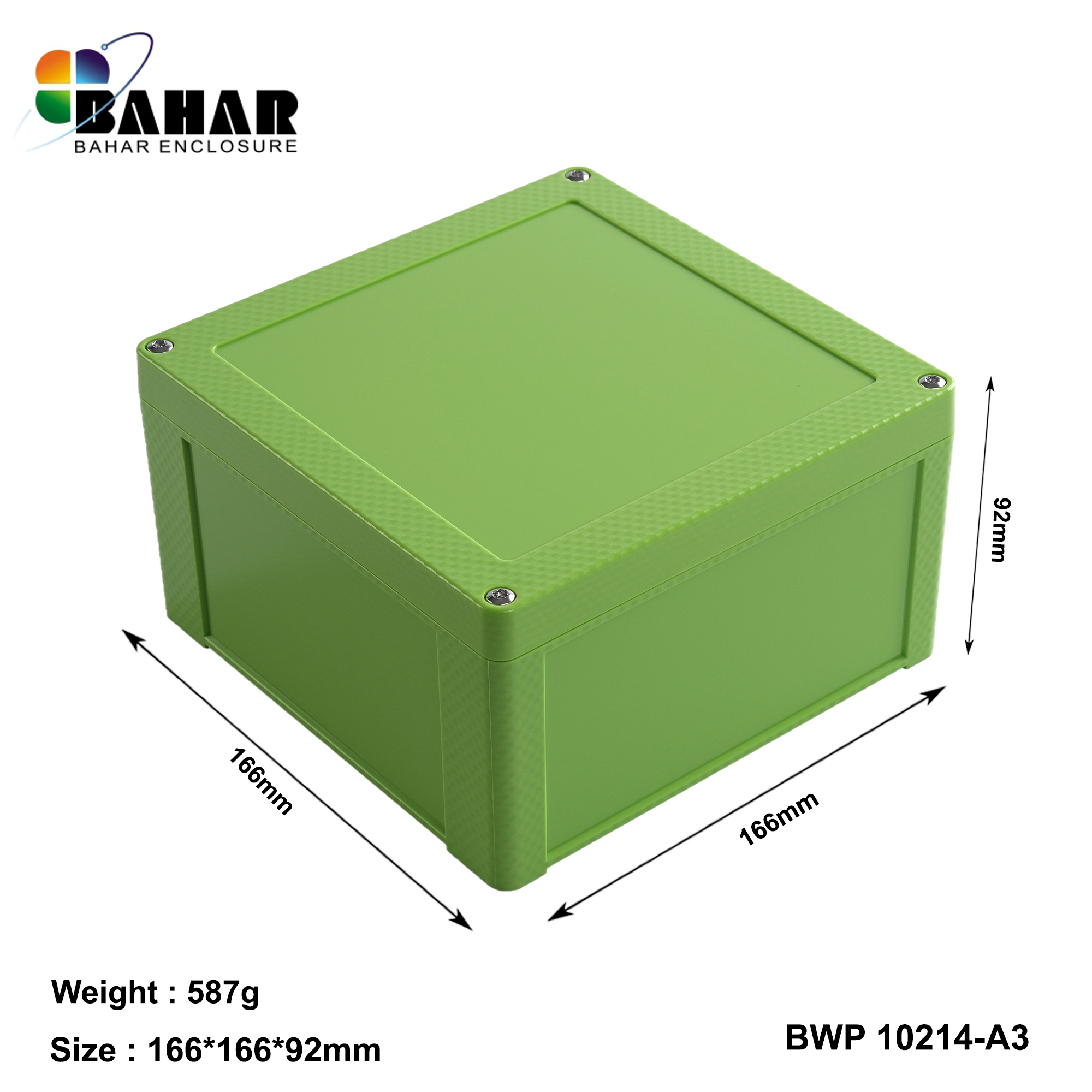 BWP 10214-A (IP68 Waterproof ABS Enclosure, Dustproof Junction Box, Outdoor Electronic Housing)