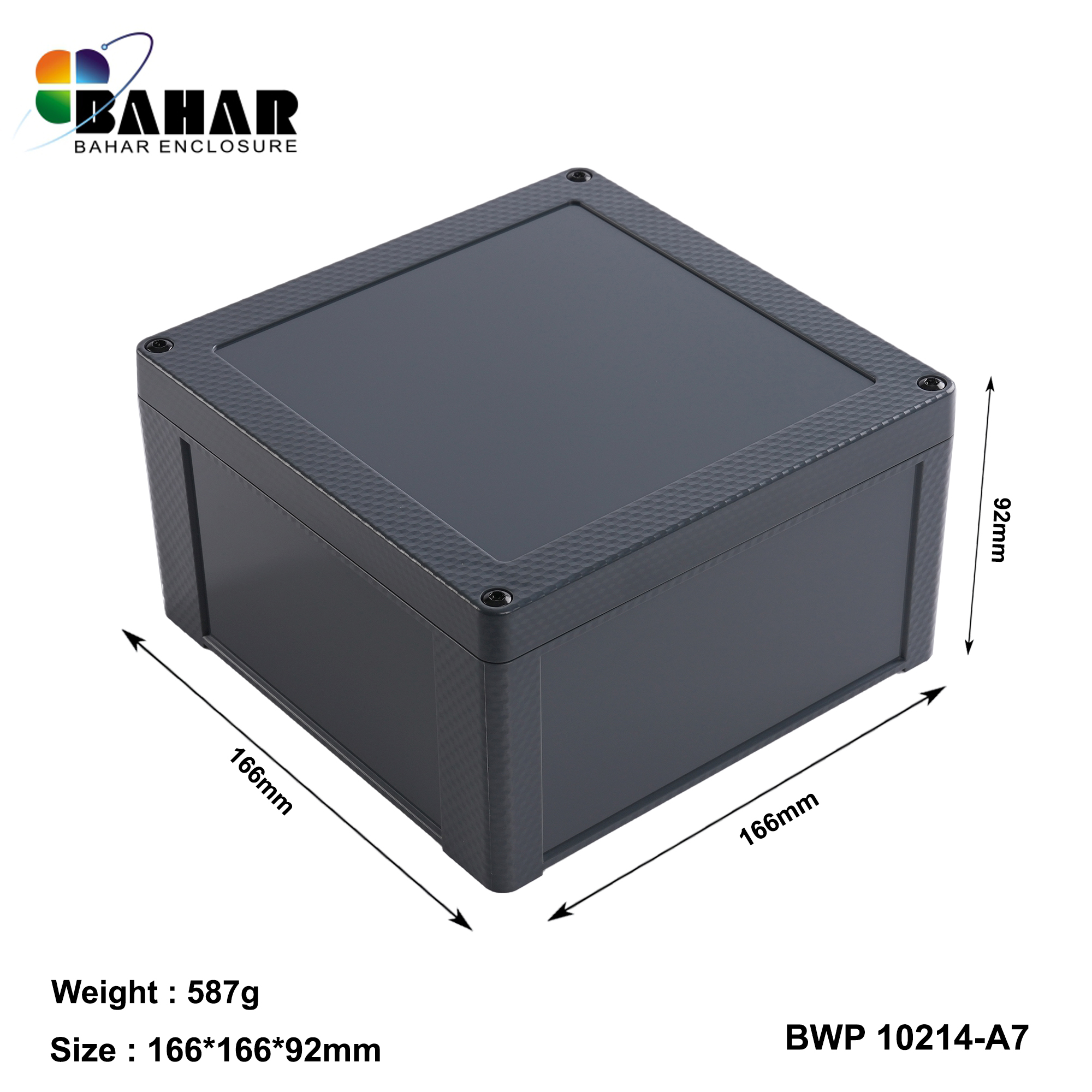 BWP 10214-A (IP68 Waterproof ABS Enclosure, Dustproof Junction Box, Outdoor Electronic Housing)