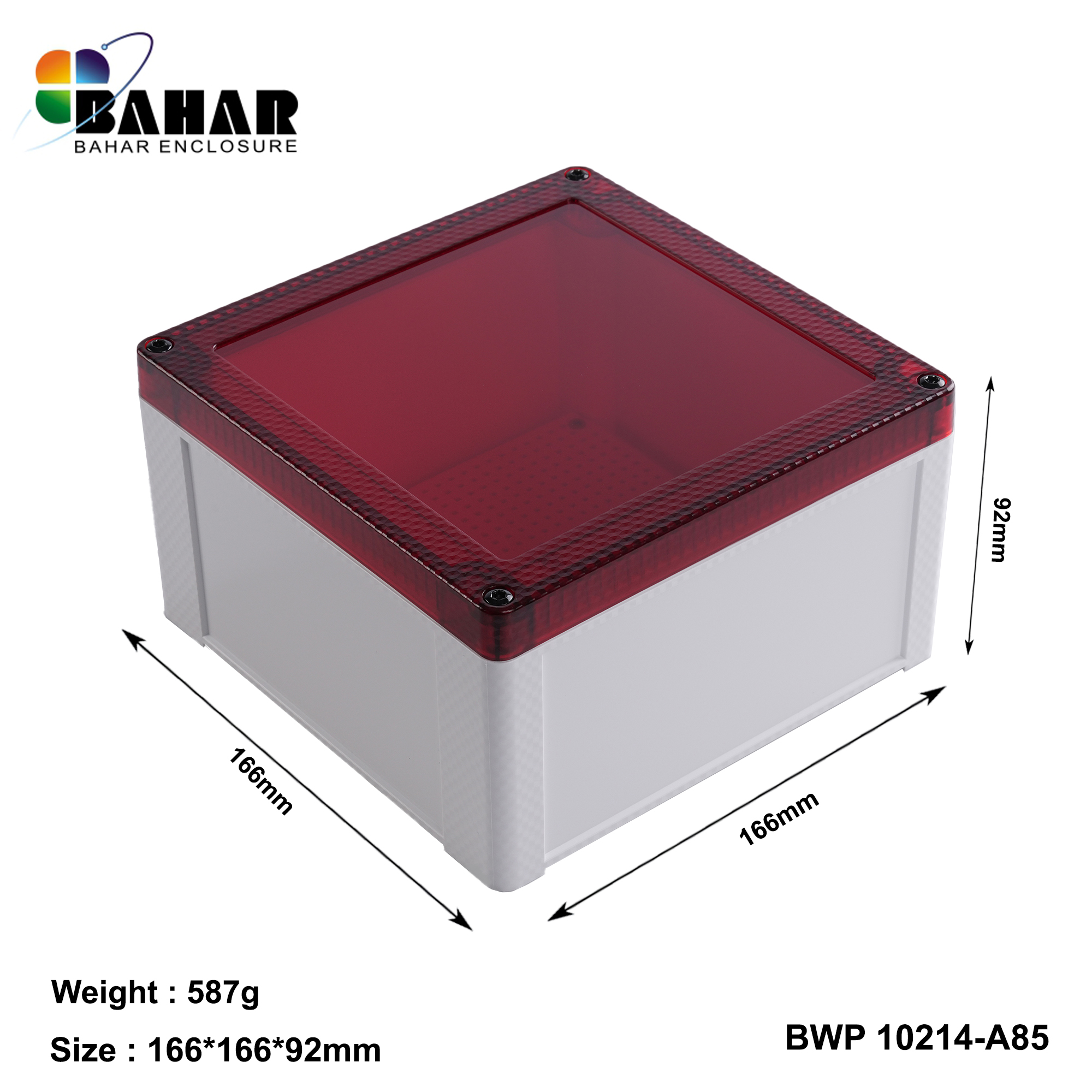 BWP 10214-A (IP68 Waterproof ABS Enclosure, Dustproof Junction Box, Outdoor Electronic Housing)
