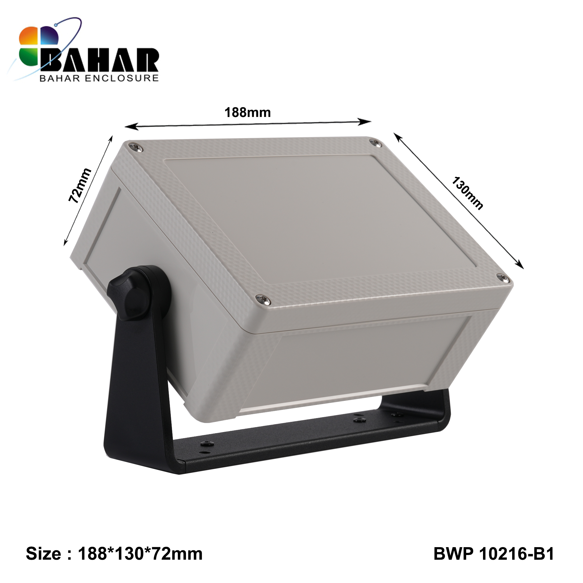 BWP 10216-B (IP68 Waterproof ABS Enclosure, Dustproof Junction Box, Outdoor Electronic Housing)